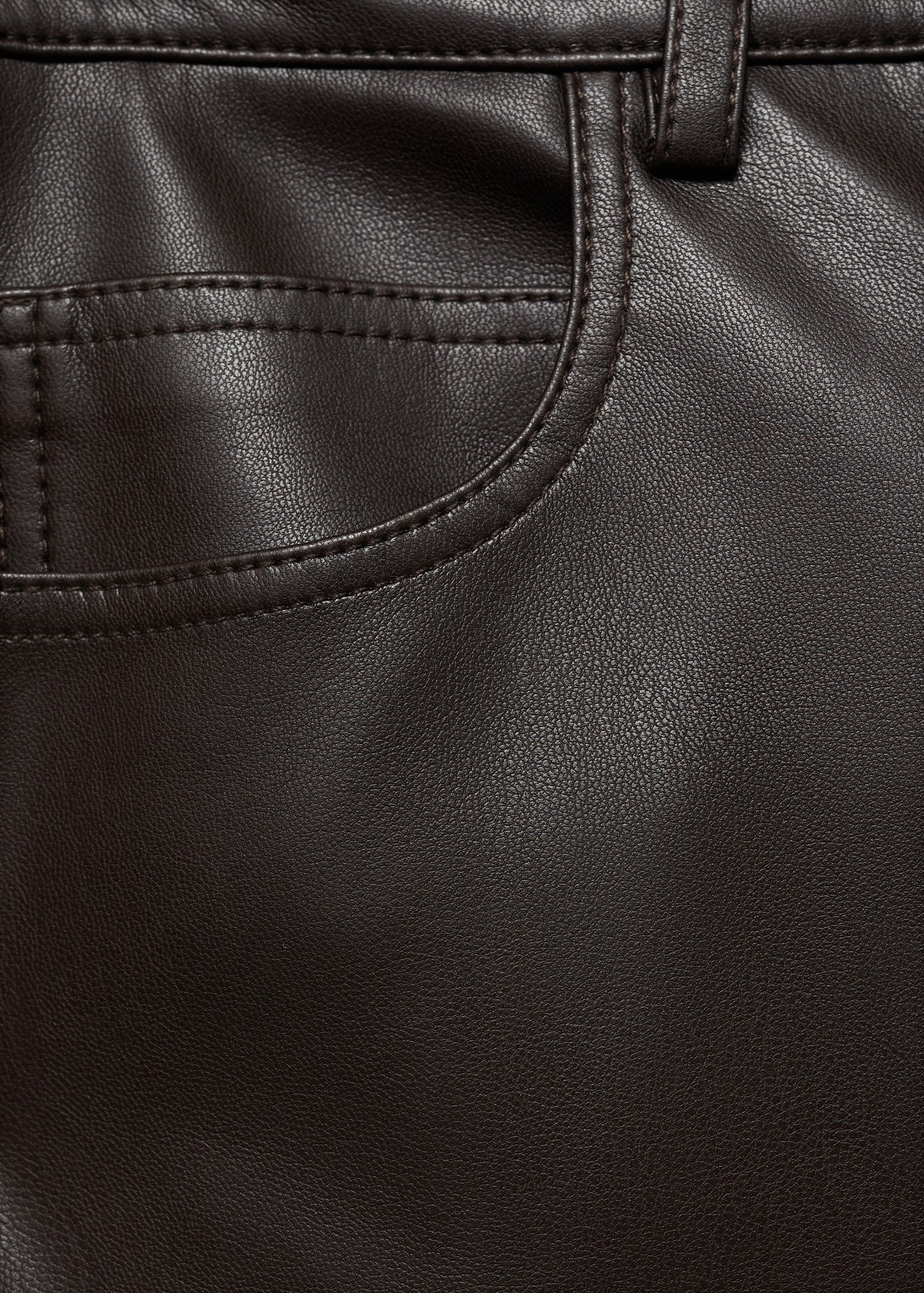 Leather-effect skinny trousers