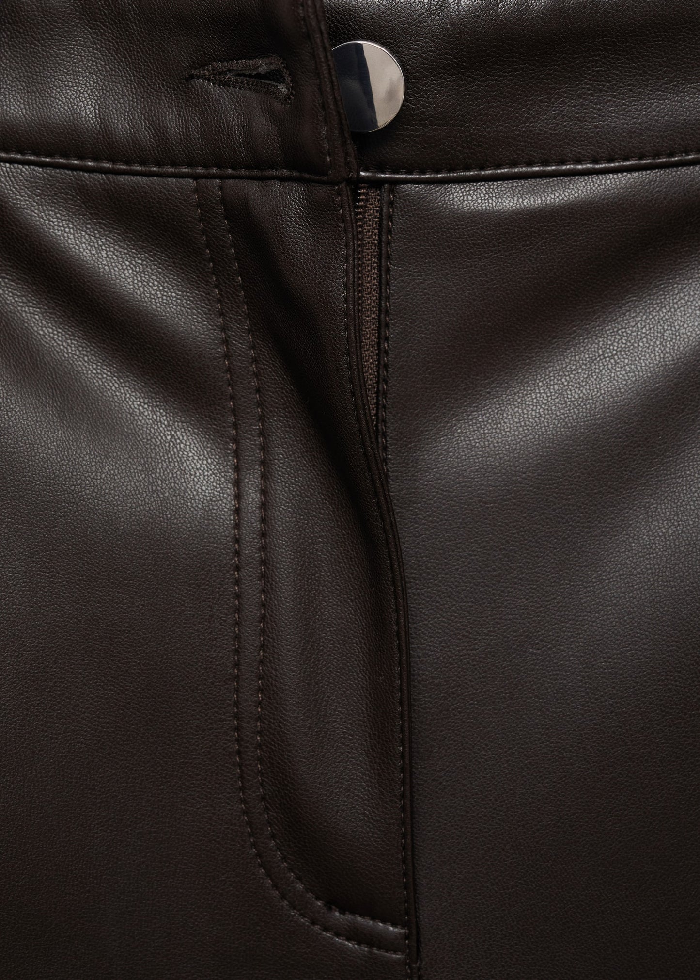 Leather-effect skinny trousers
