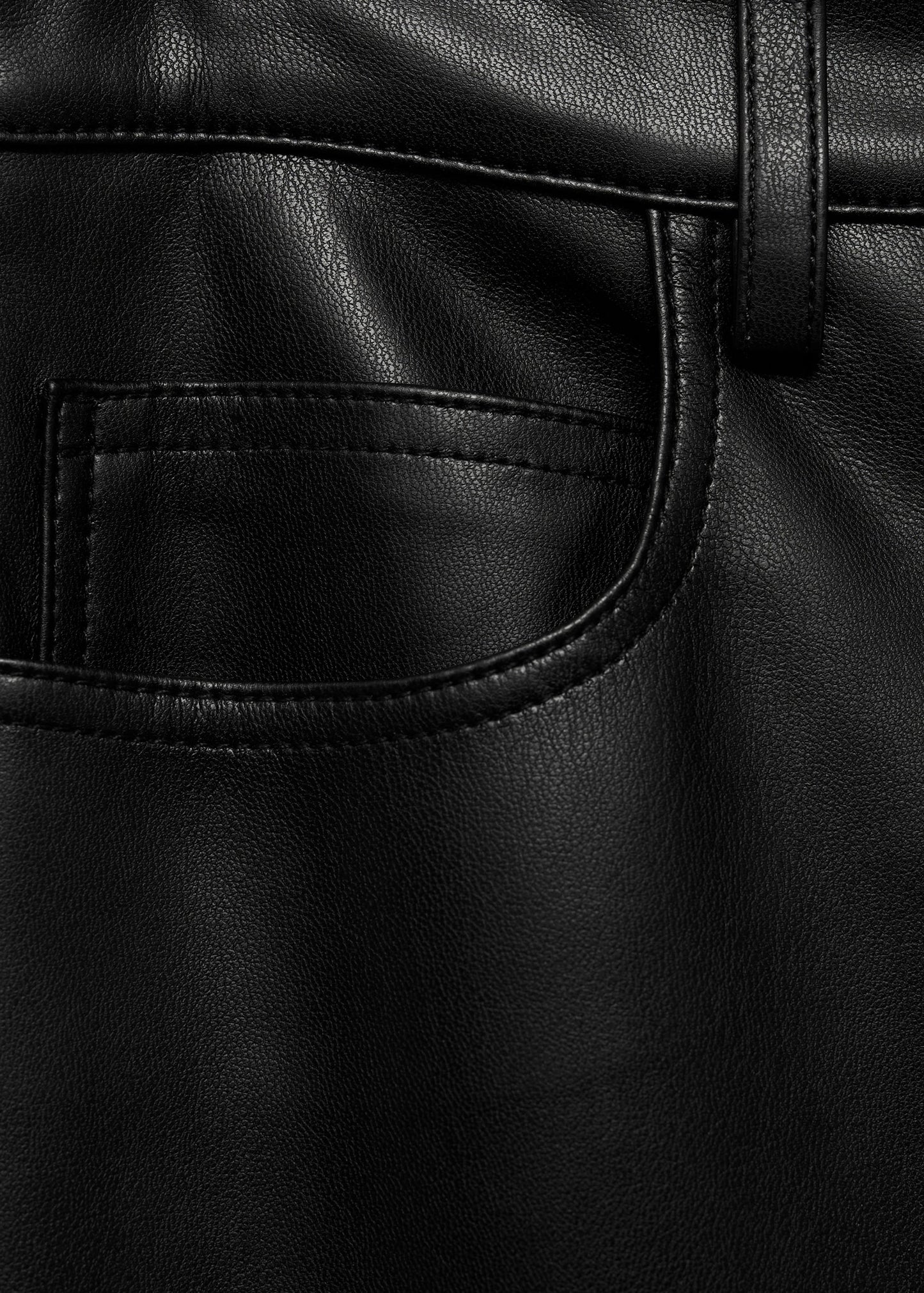 Leather-effect skinny trousers