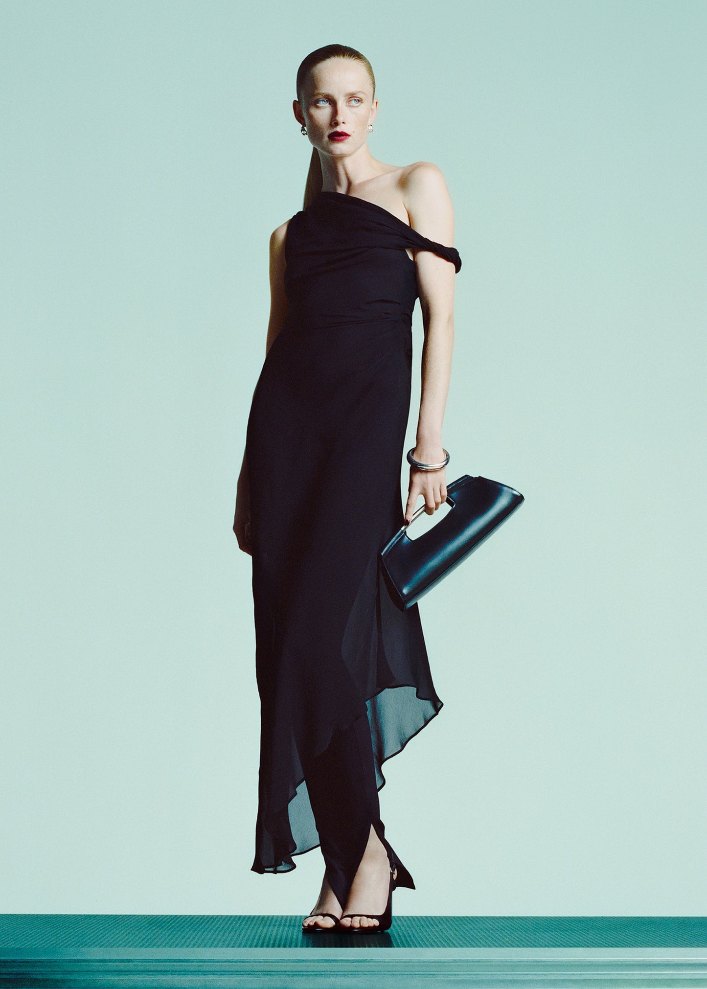Asymmetrical pleated dress