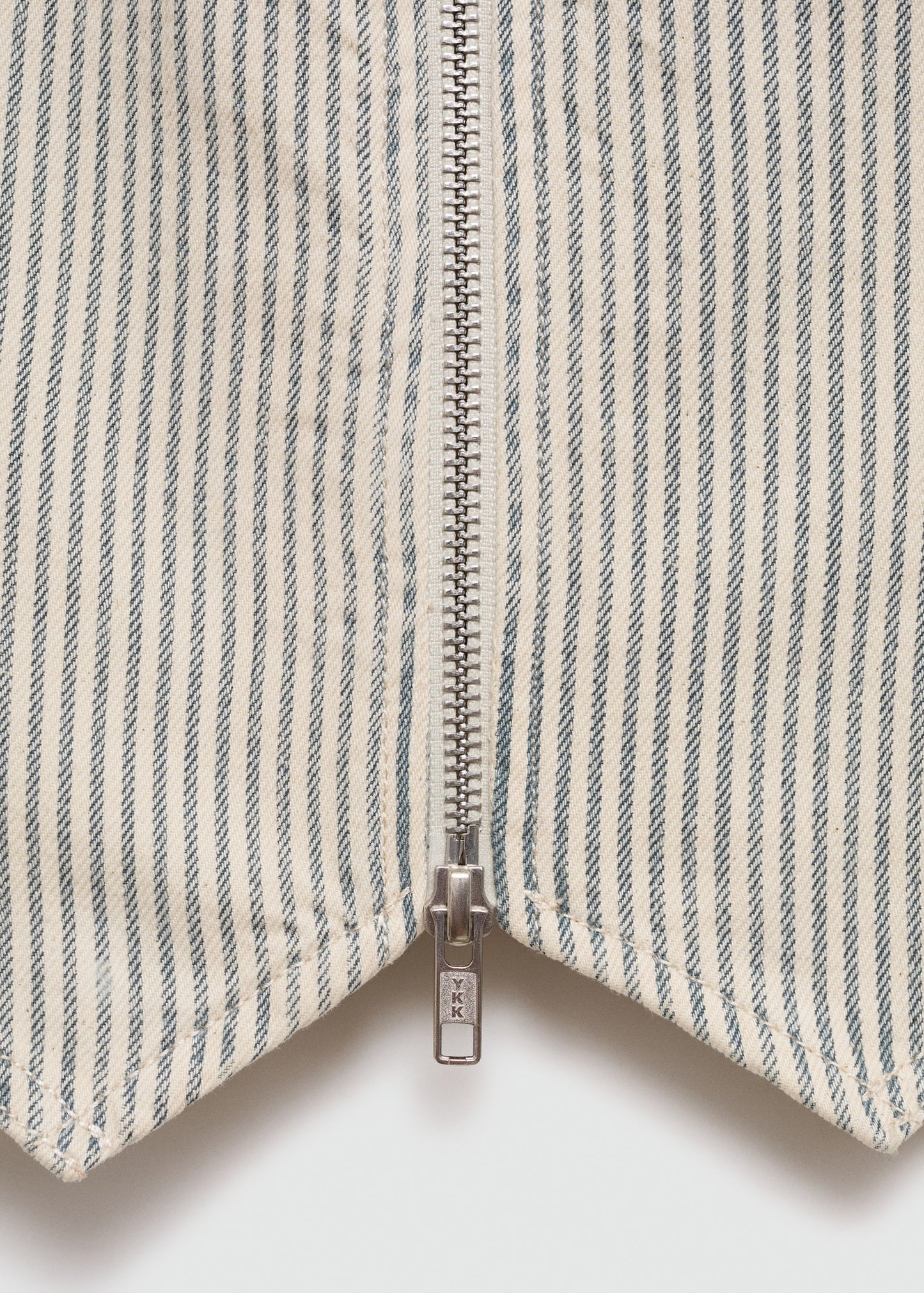 Striped gilet with zip