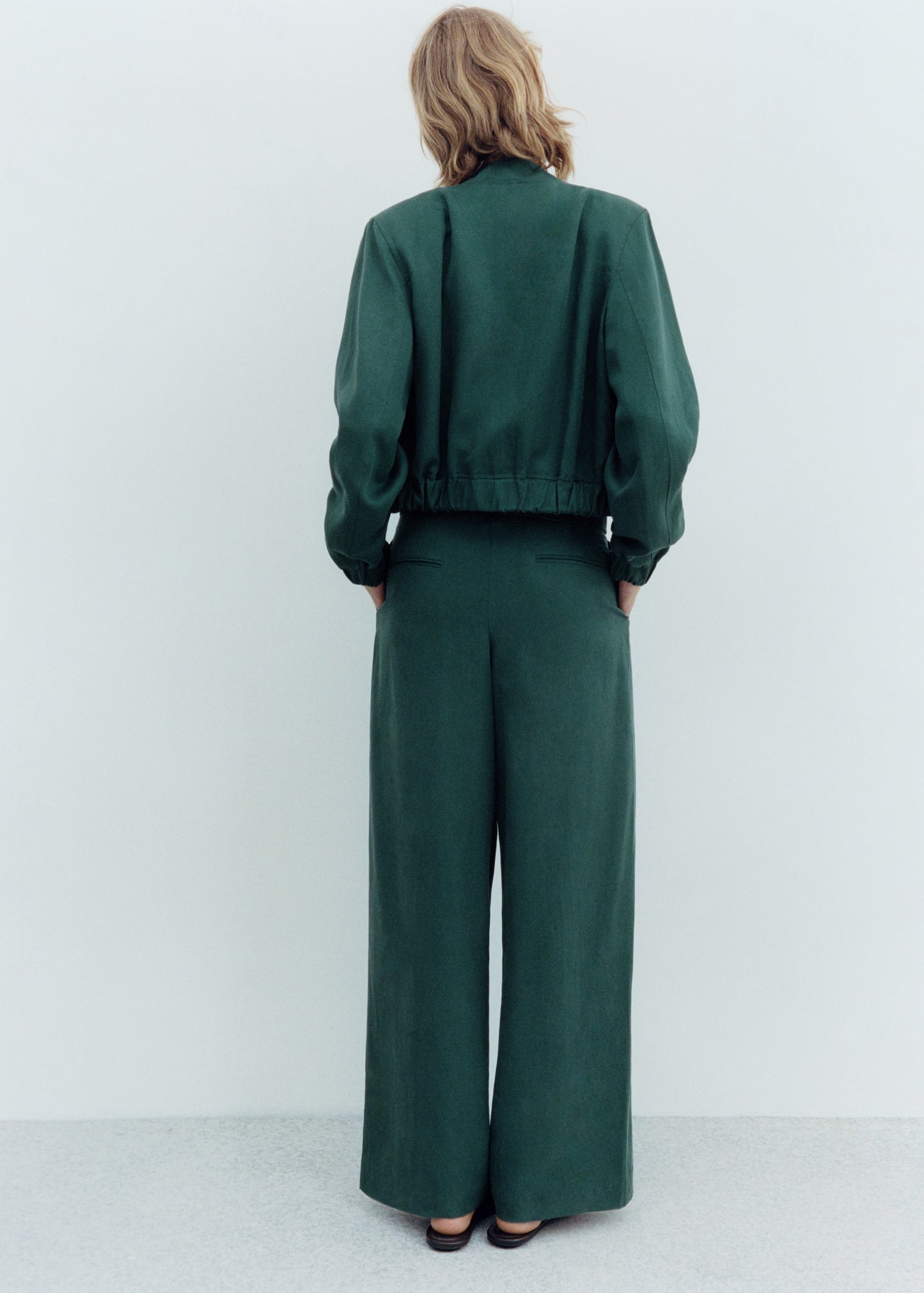 Lyocell trousers with belt
