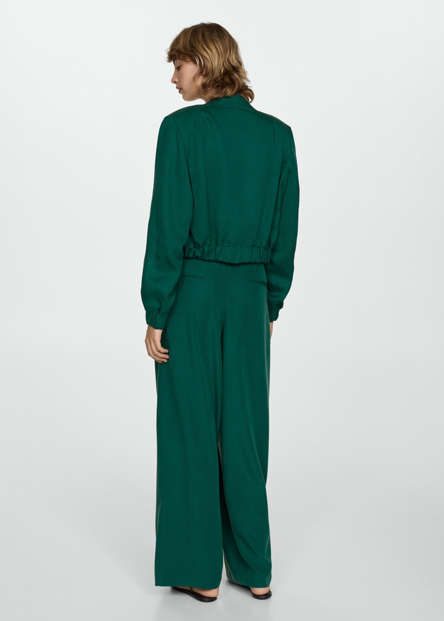 Lyocell trousers with belt