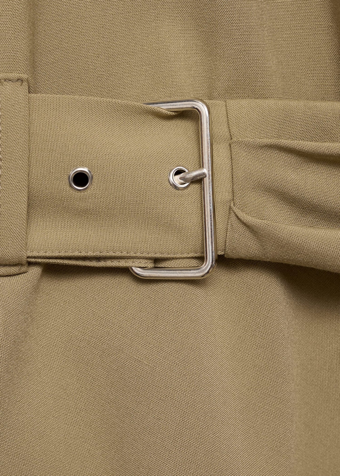 Blouse with shoulder pads and belt