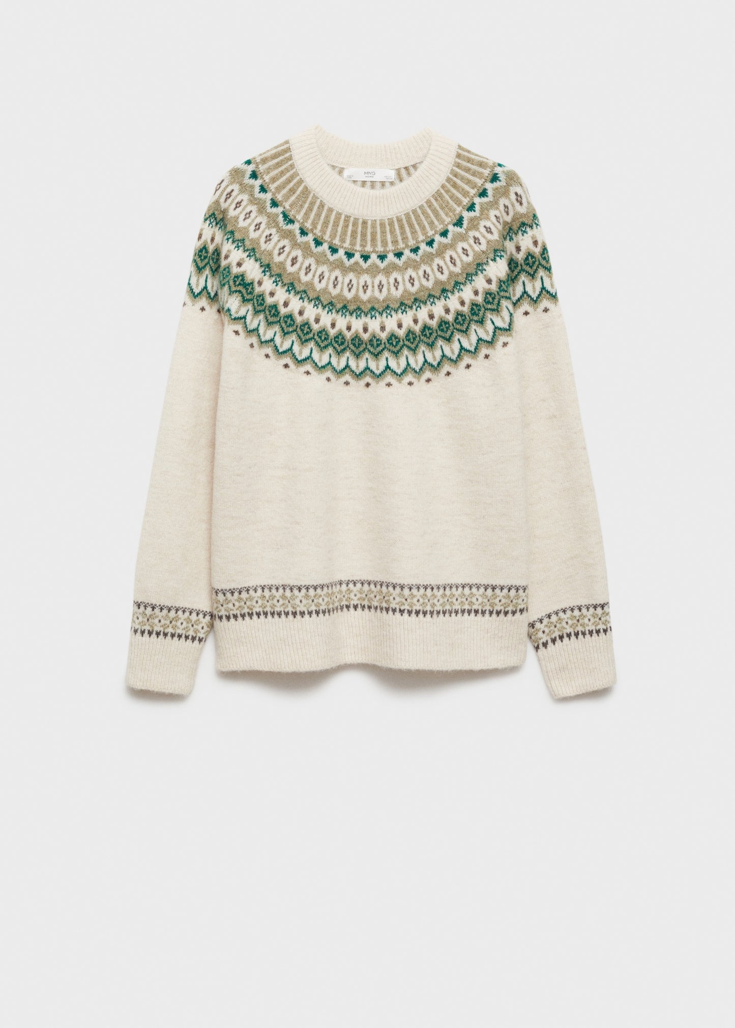 Round-neck knitted sweater