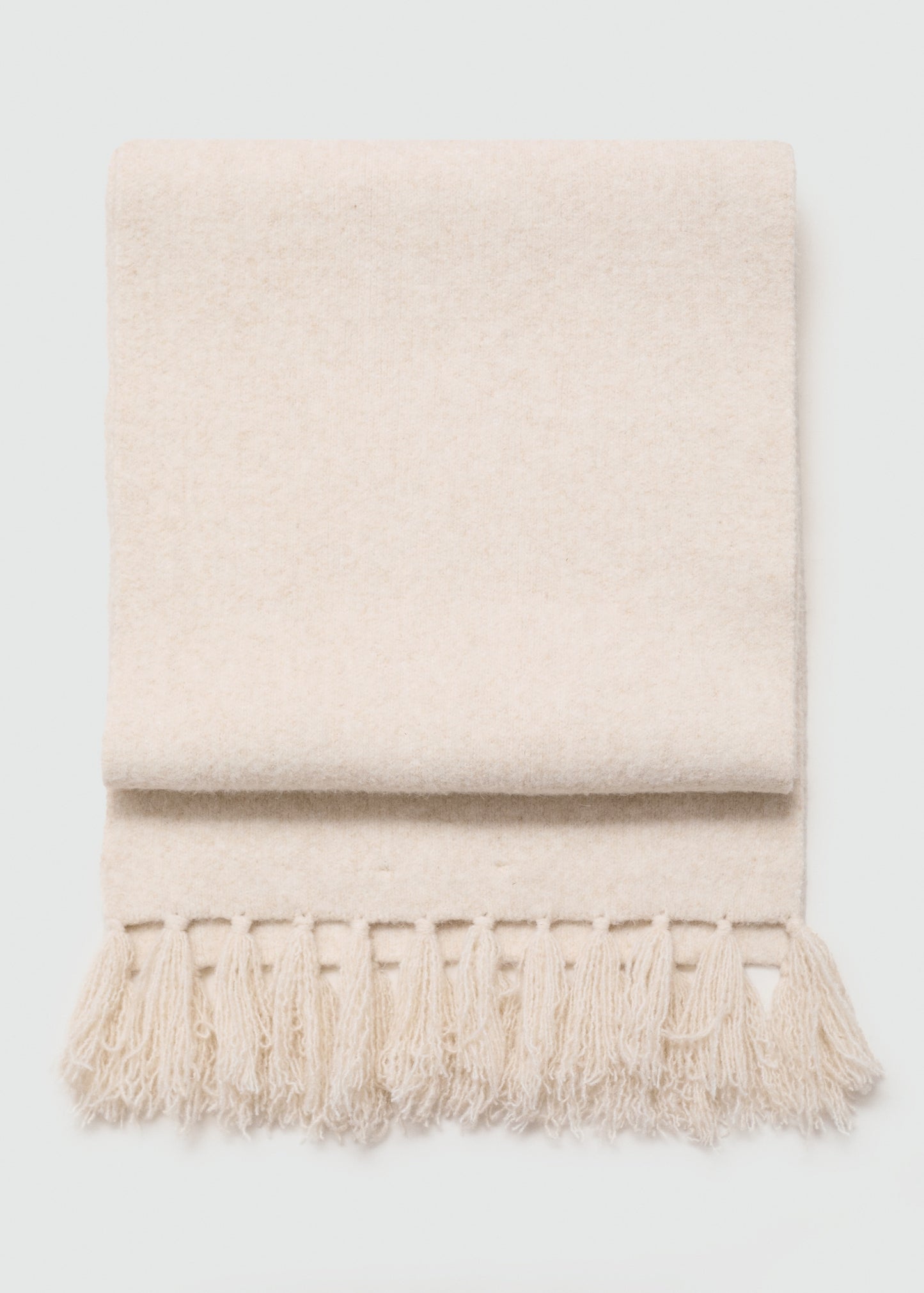 Knitted coat with detachable scarf