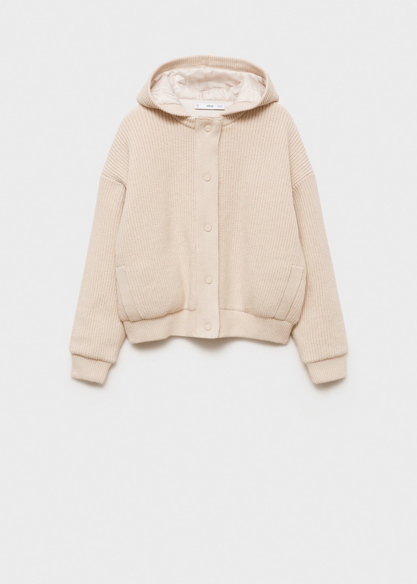 Knitted hooded jacket