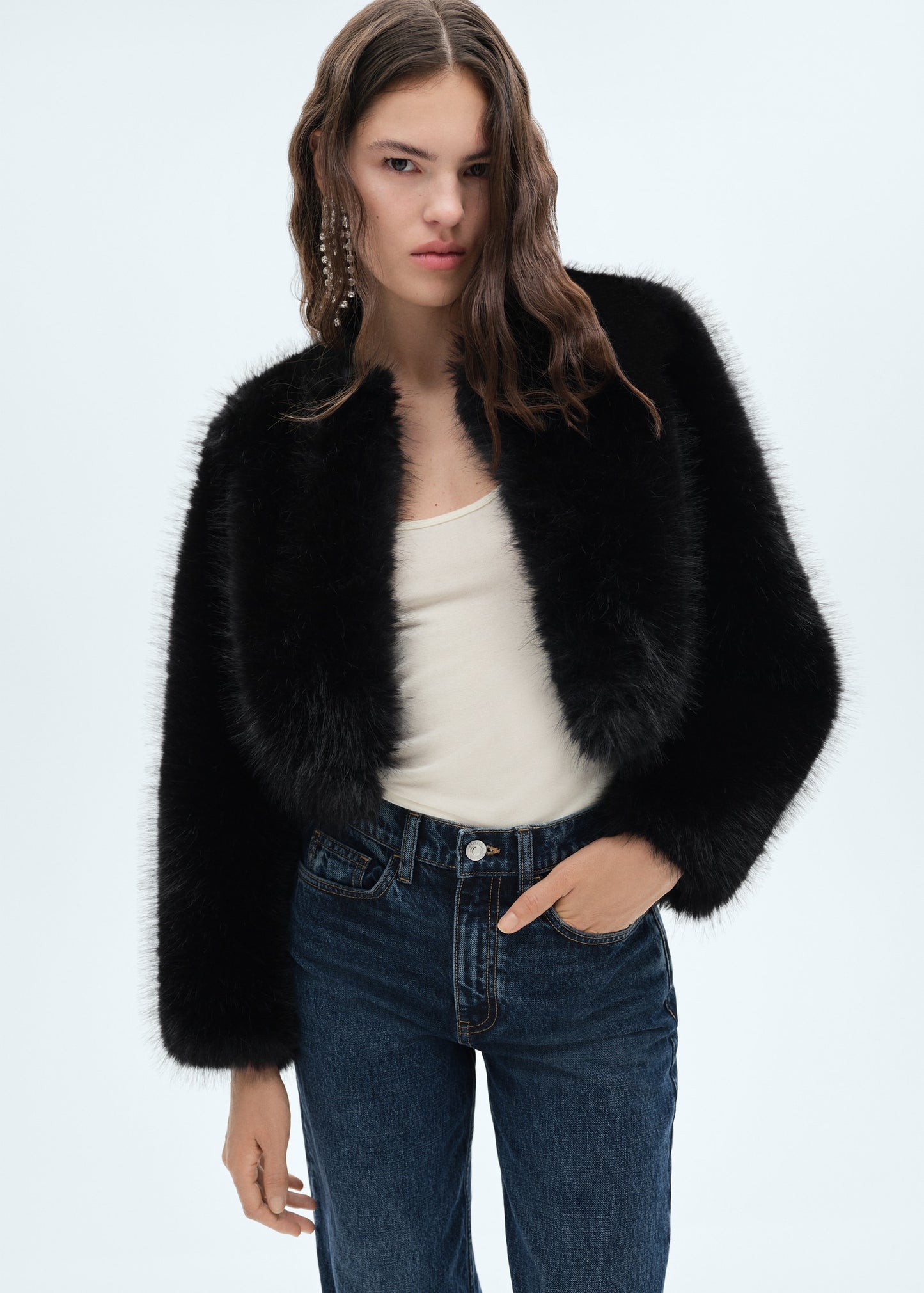 Fur effect jacket