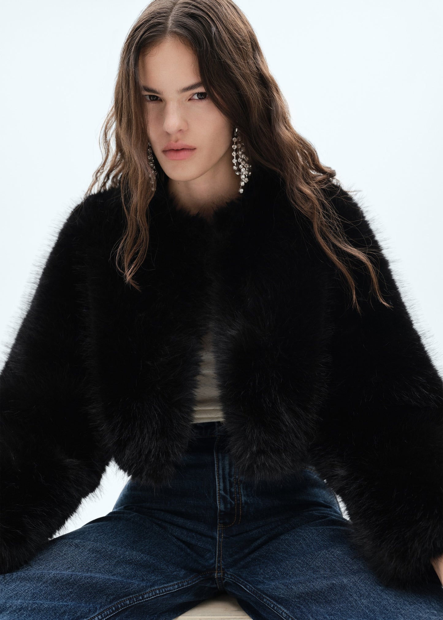 Fur effect jacket