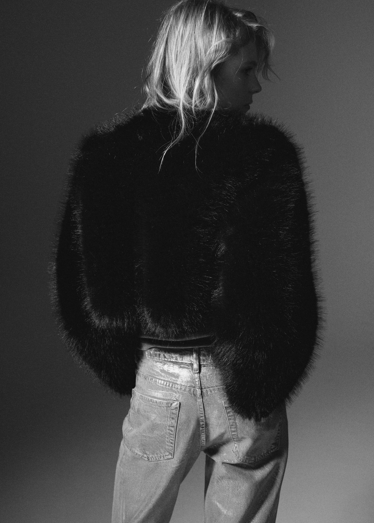 Fur effect jacket