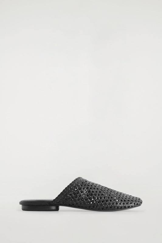 Braided Leather Mules
