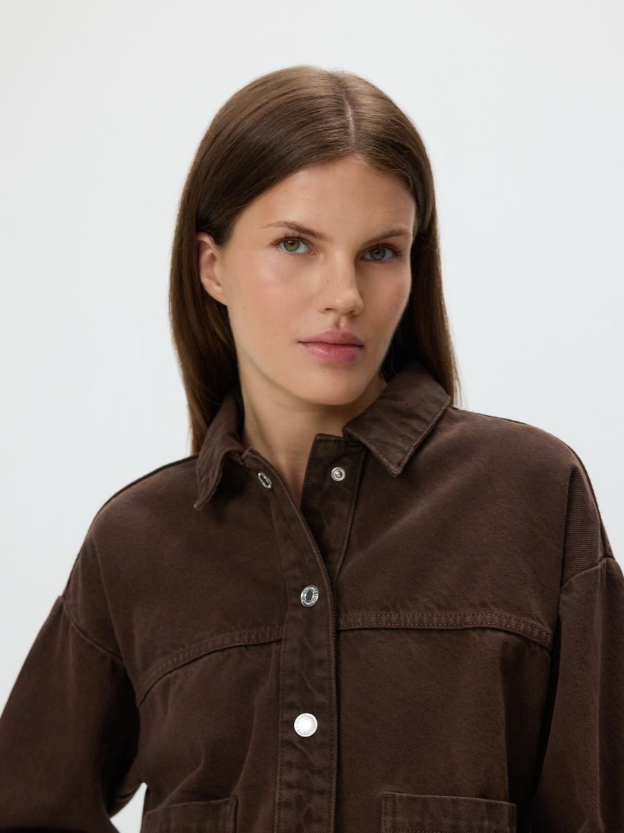 Denim shirt with pockets