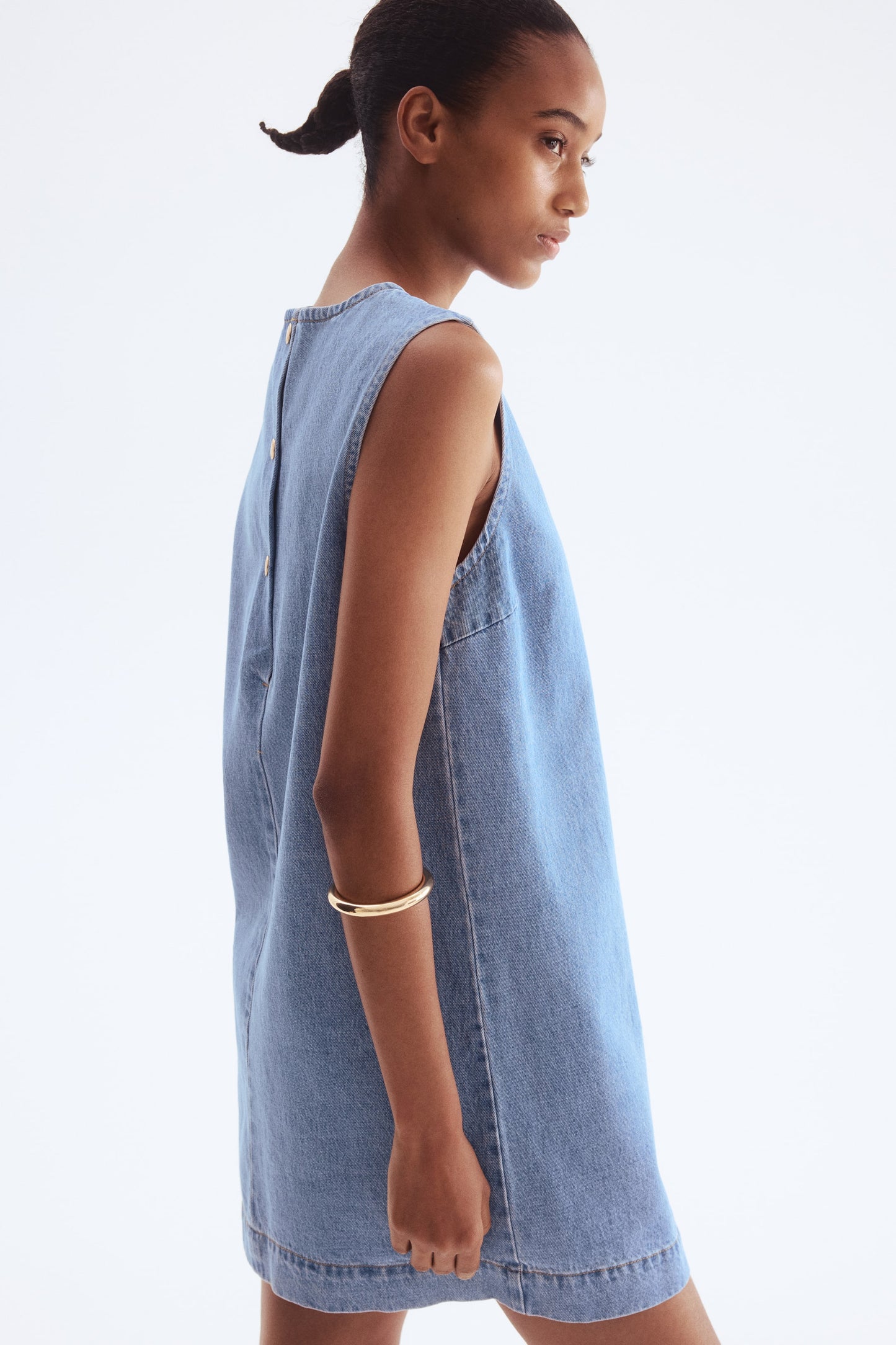 Denim shift dress
