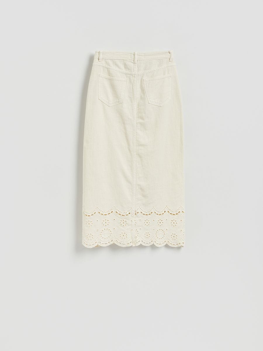 Denim midi skirt