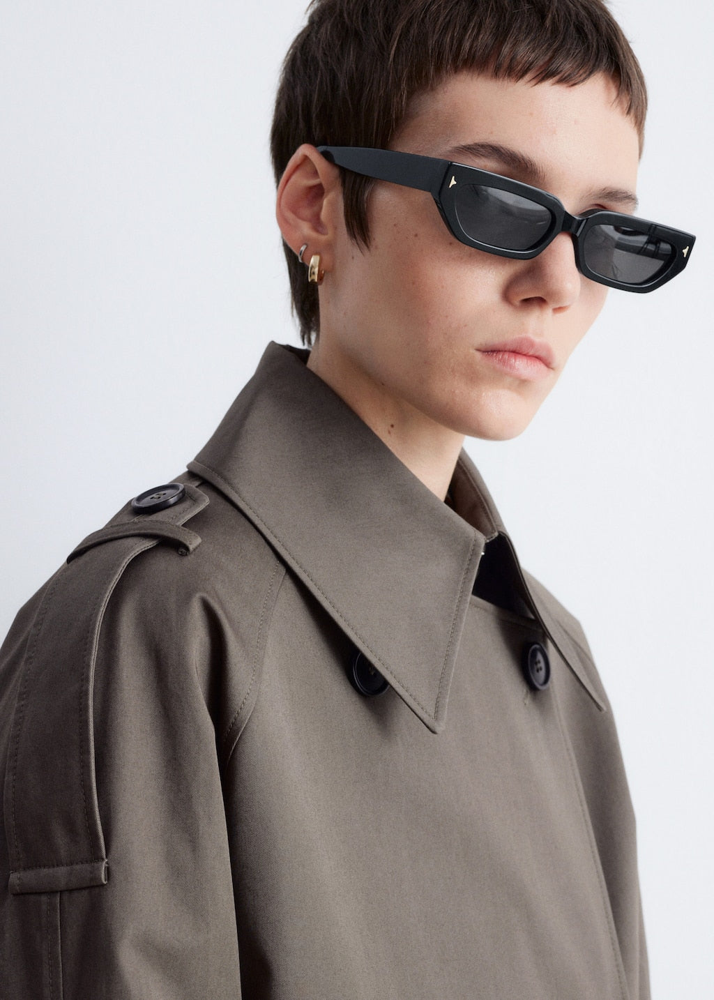 Double-Breasted Trench Jacket