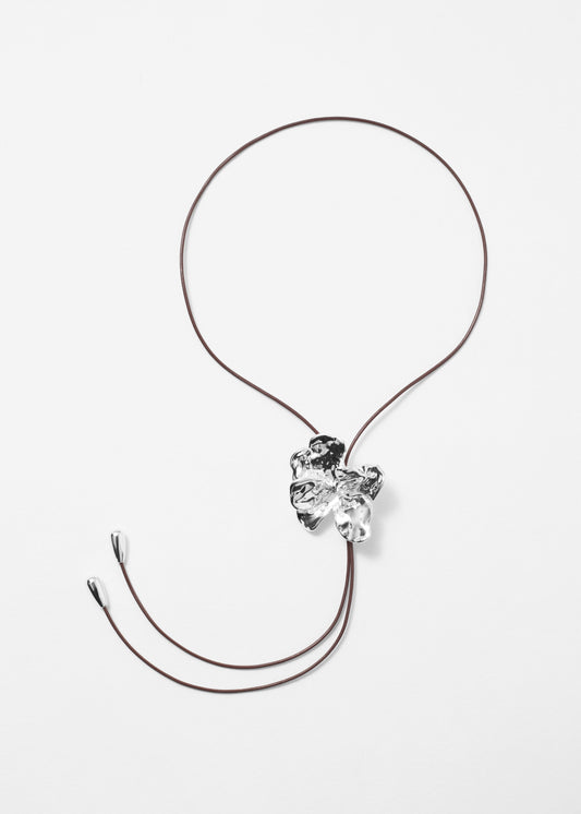 Flower Bolo Tie Necklace