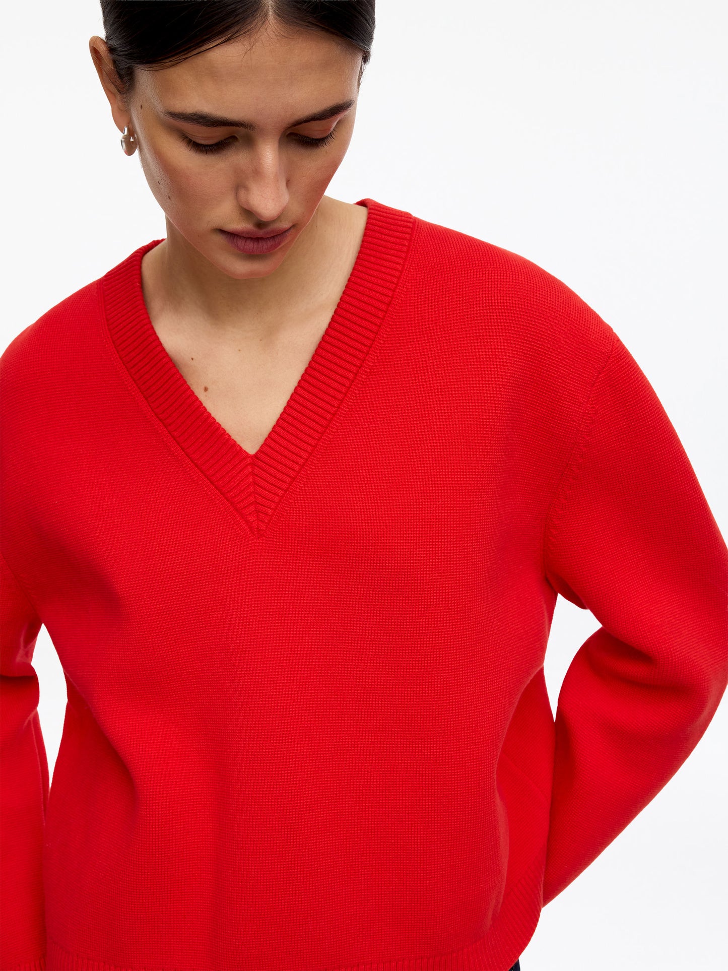 V-Neck Cotton Jumper