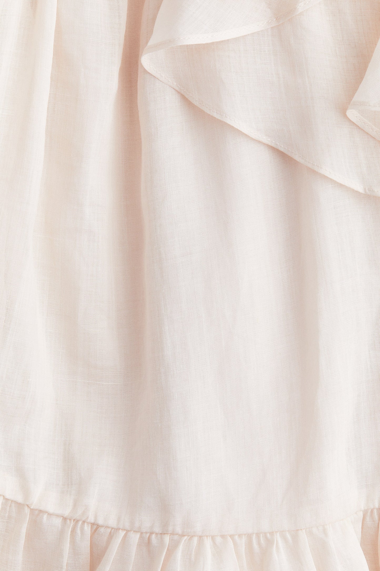 Flounced ramie dress