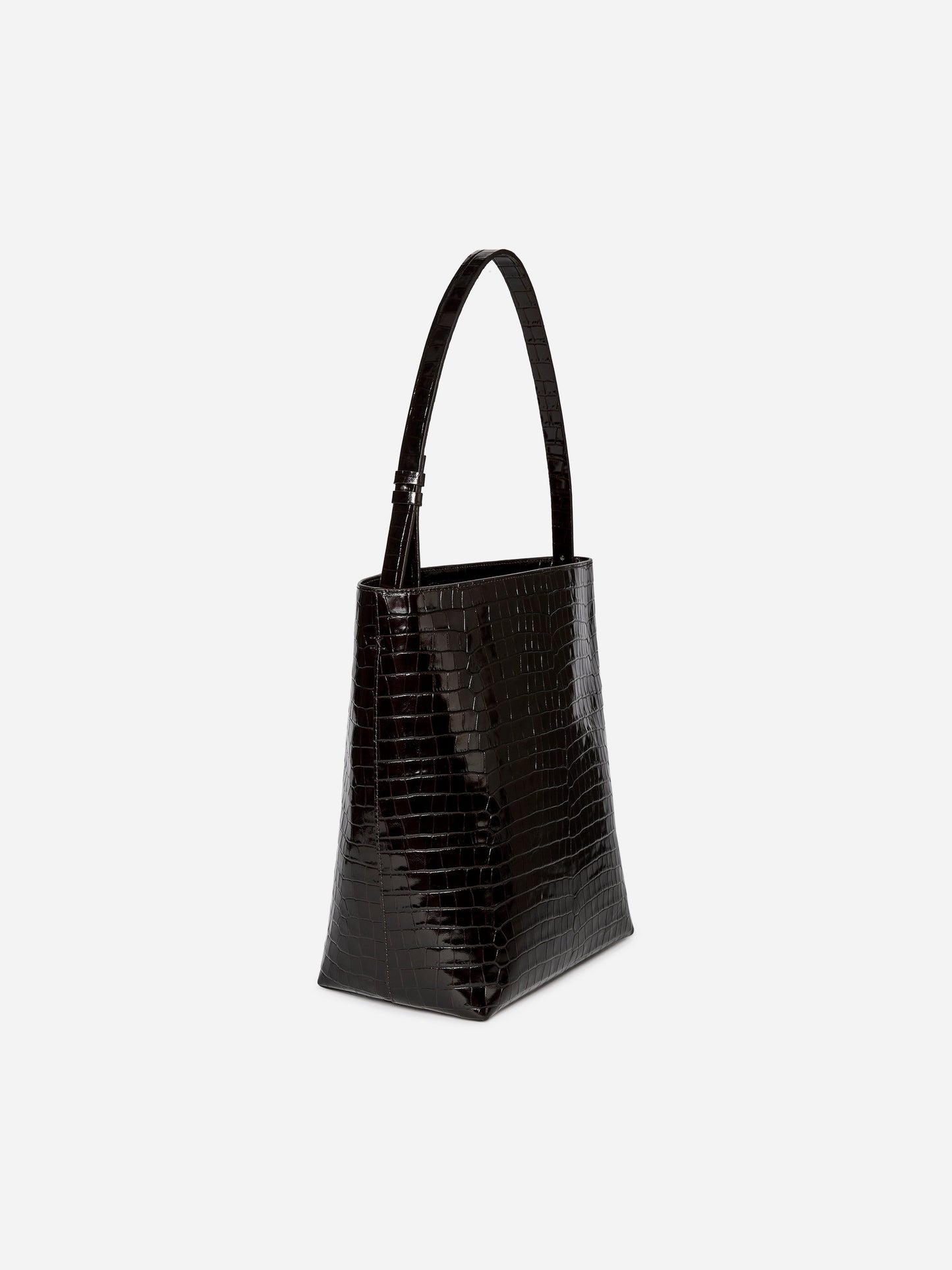 Croc-Effect Leather Tote