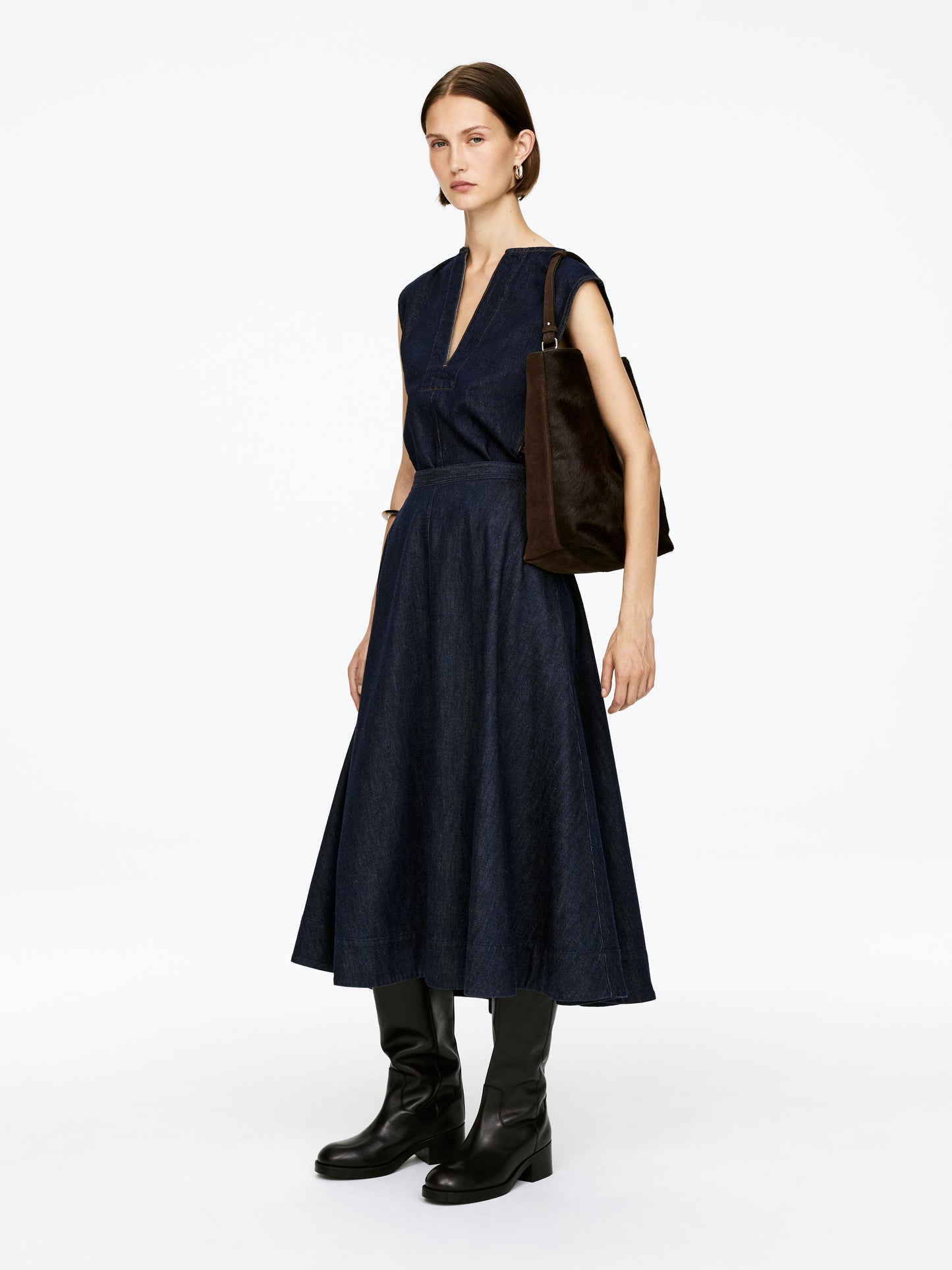 Cotton Midi Skirt