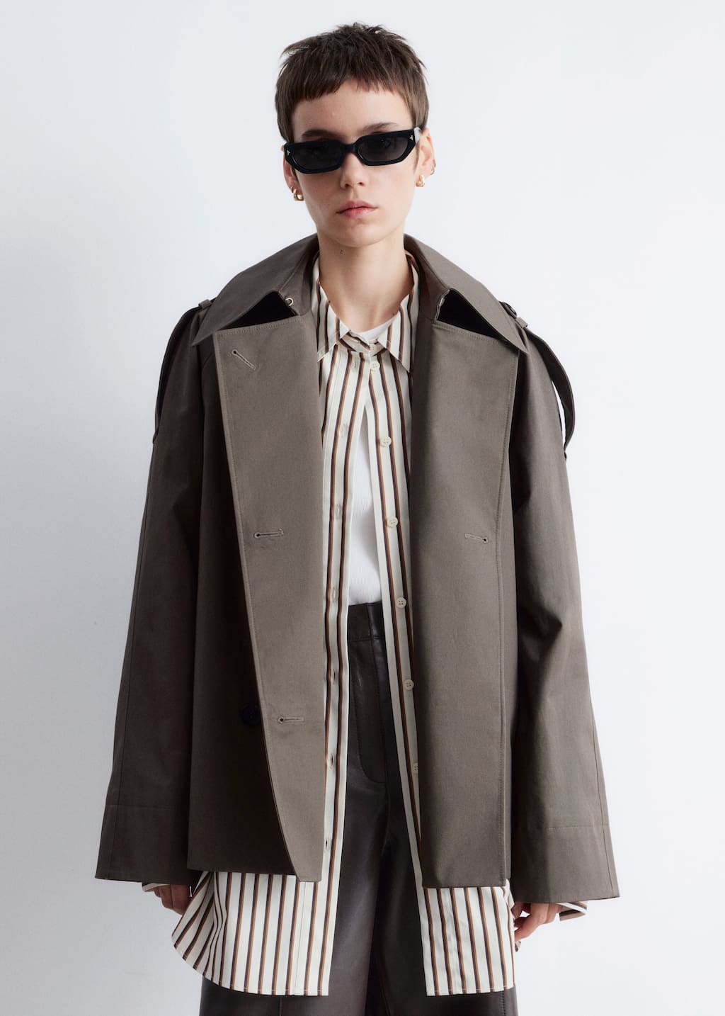Double-Breasted Trench Jacket