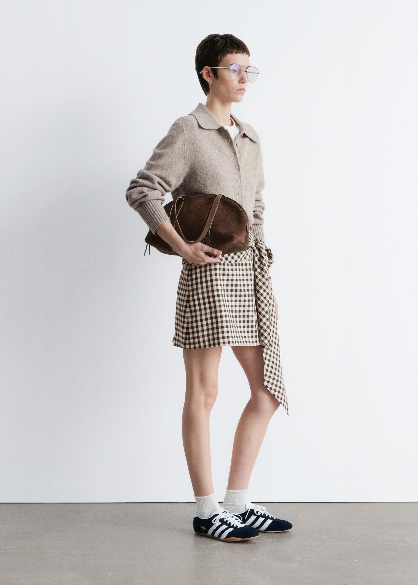 Knitted Collar Cardigan