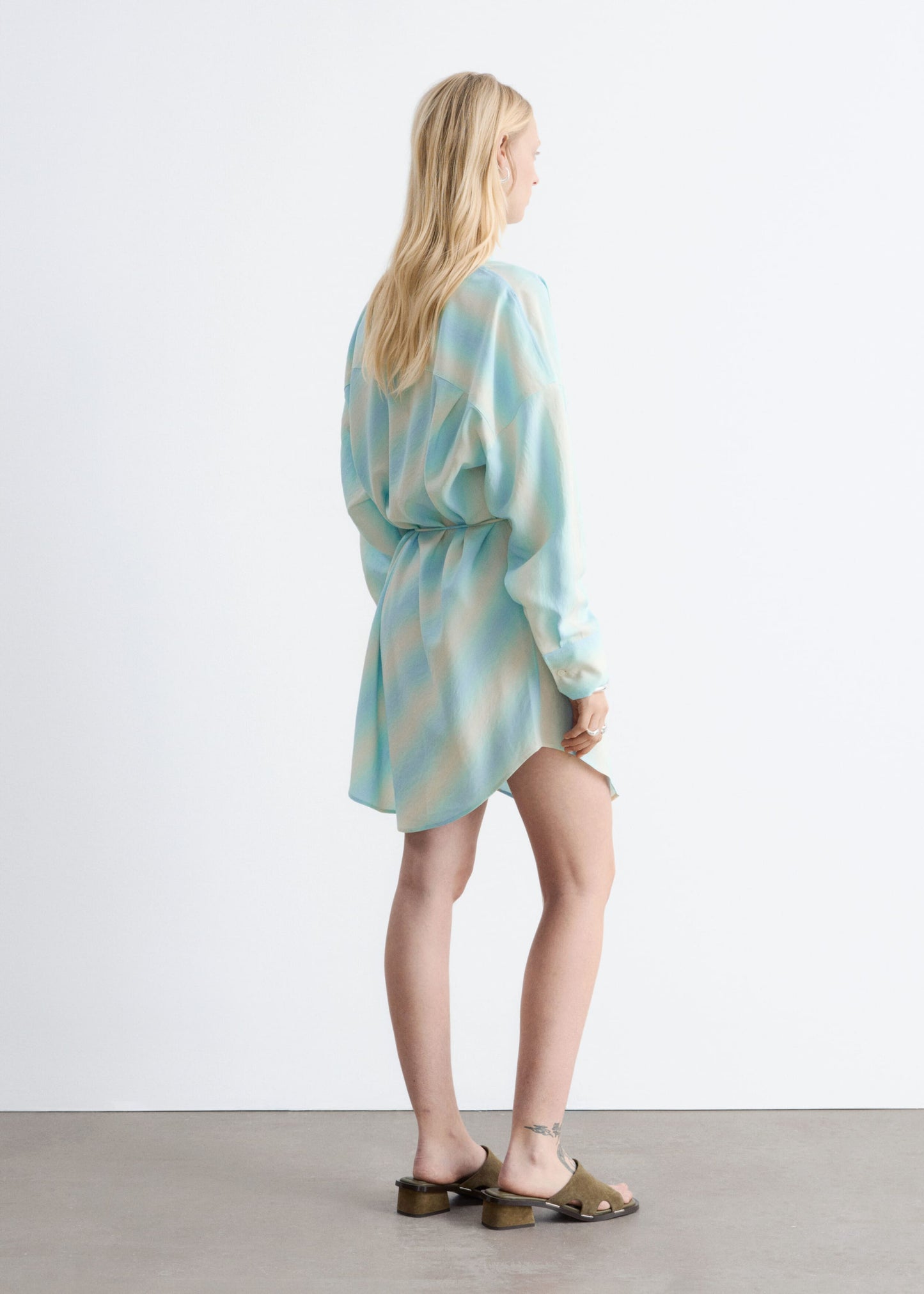 Printed Cowl-Neck Midi Dress