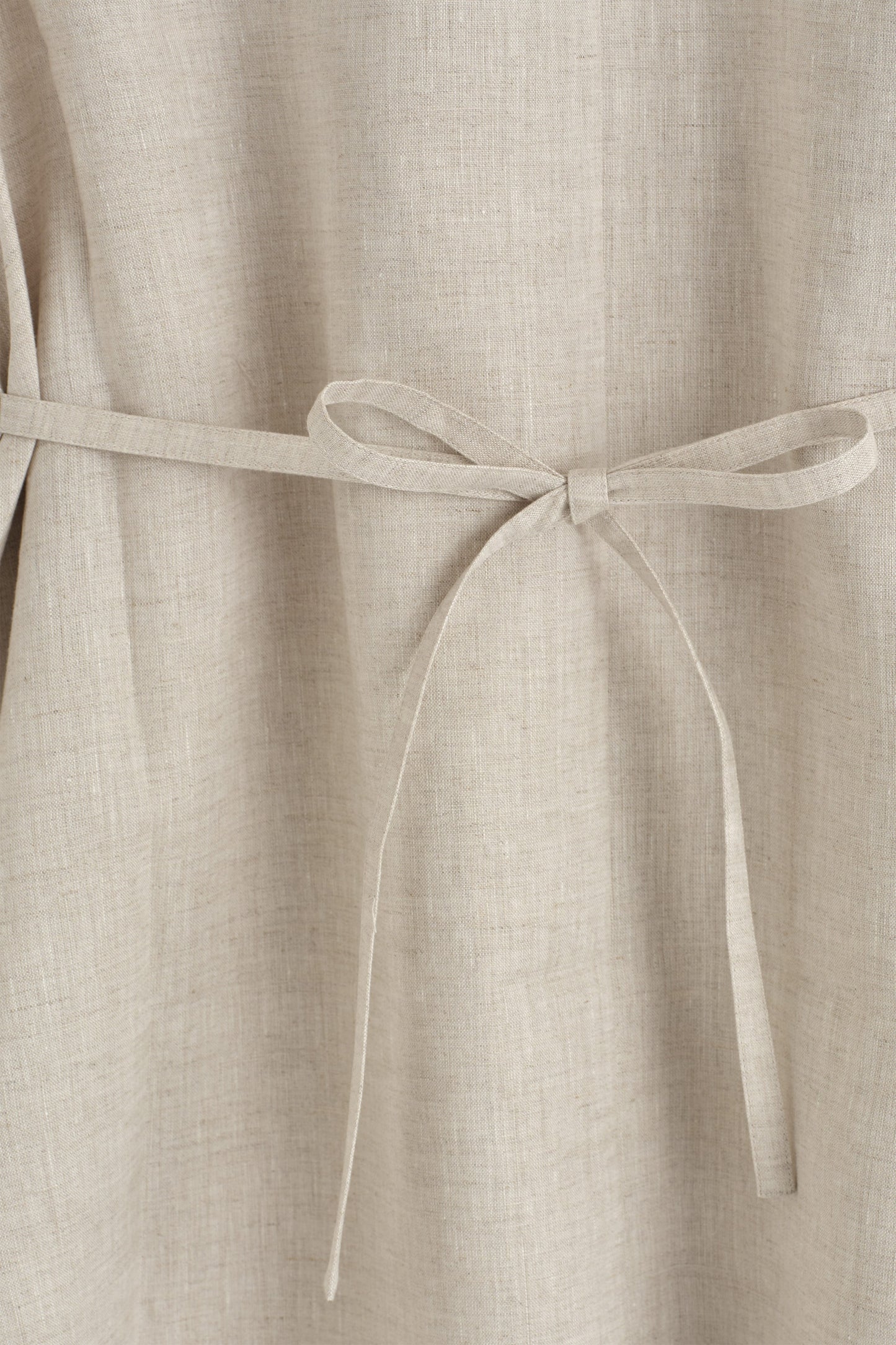 Buttoned Linen Mini Dress