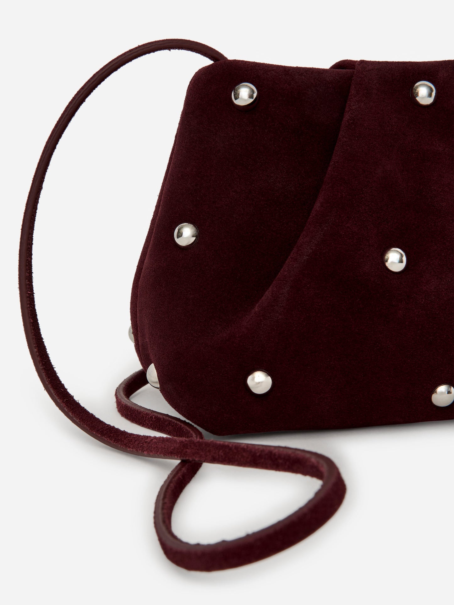 Studded Suede Clutch