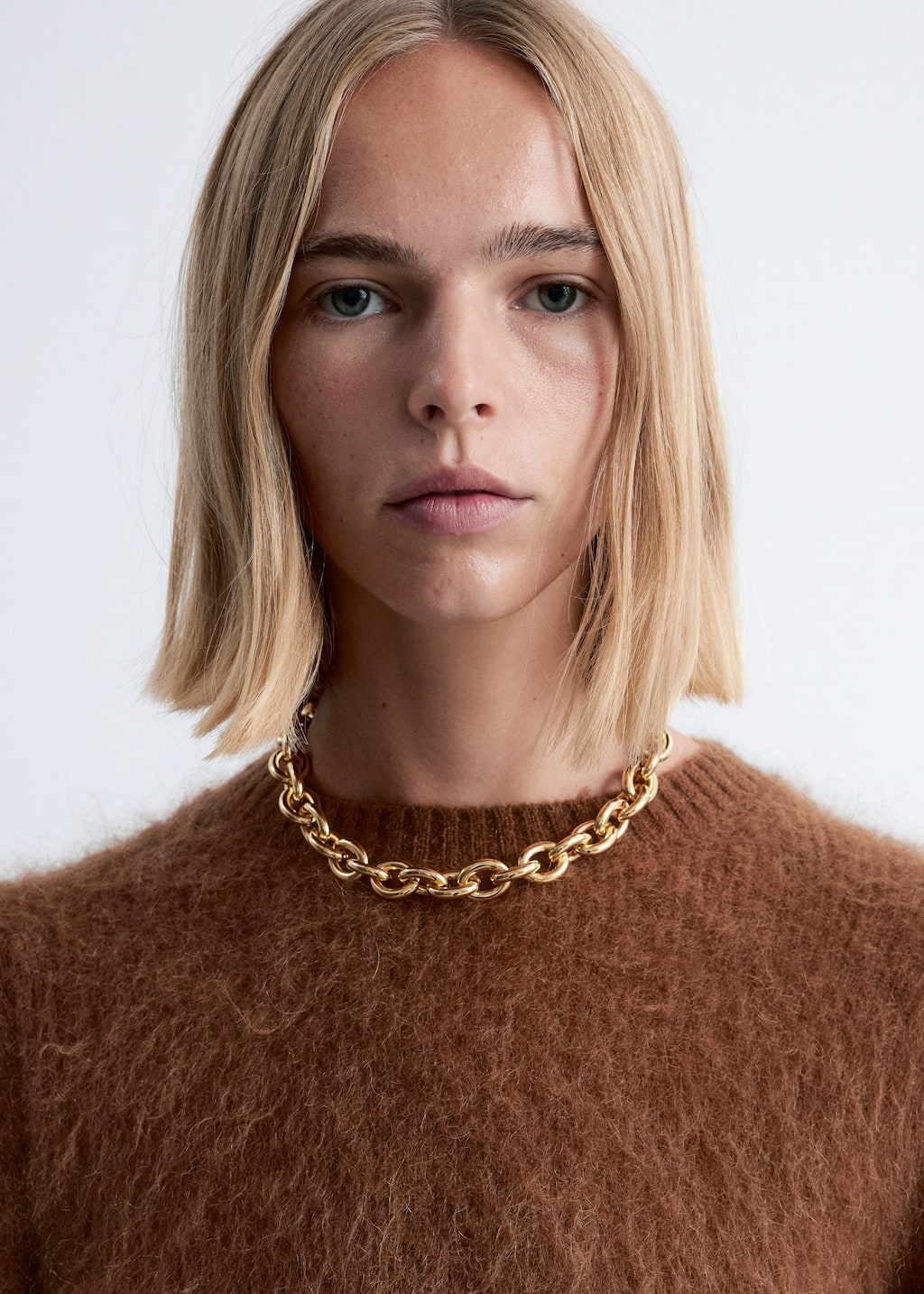 Mohair-Blend Puff-Sleeve Jumper