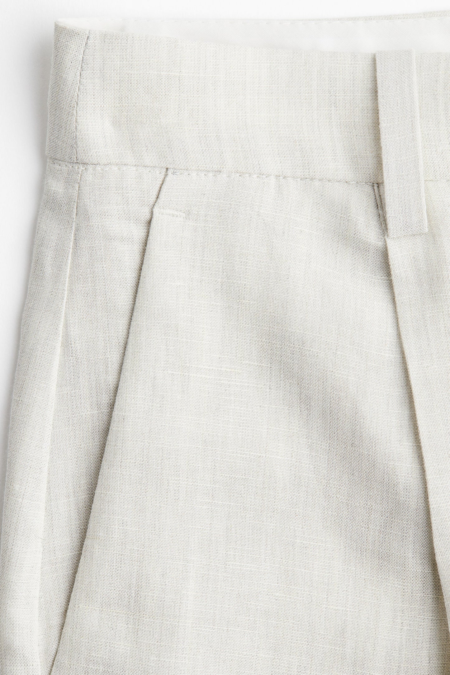 Linen-blend Bermuda shorts