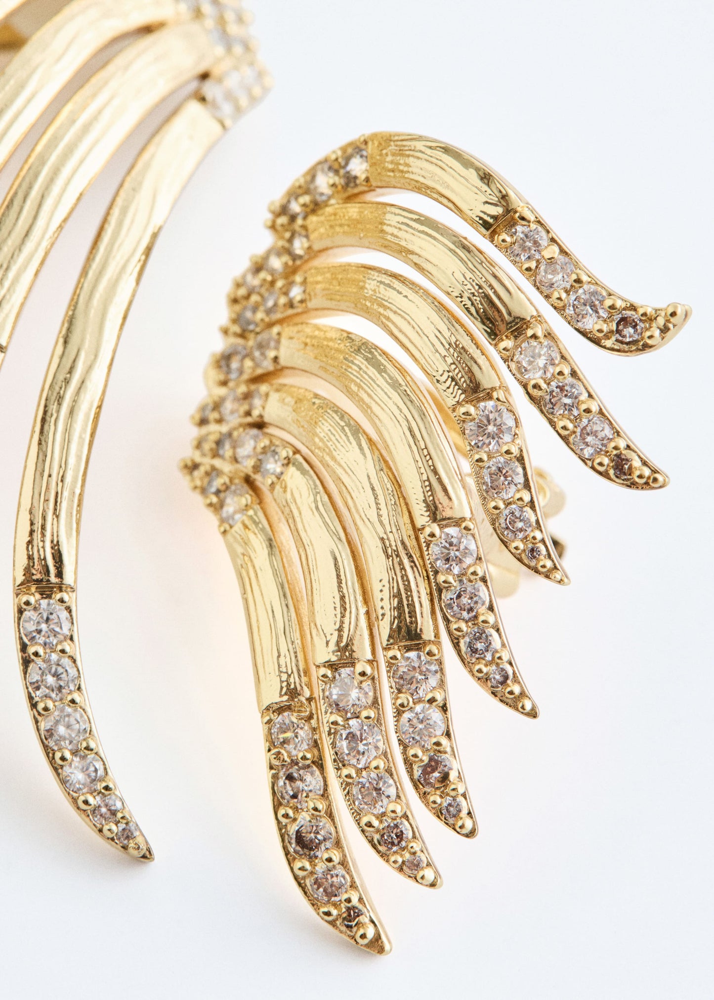 Multi Wire Crystal Cuff Earrings