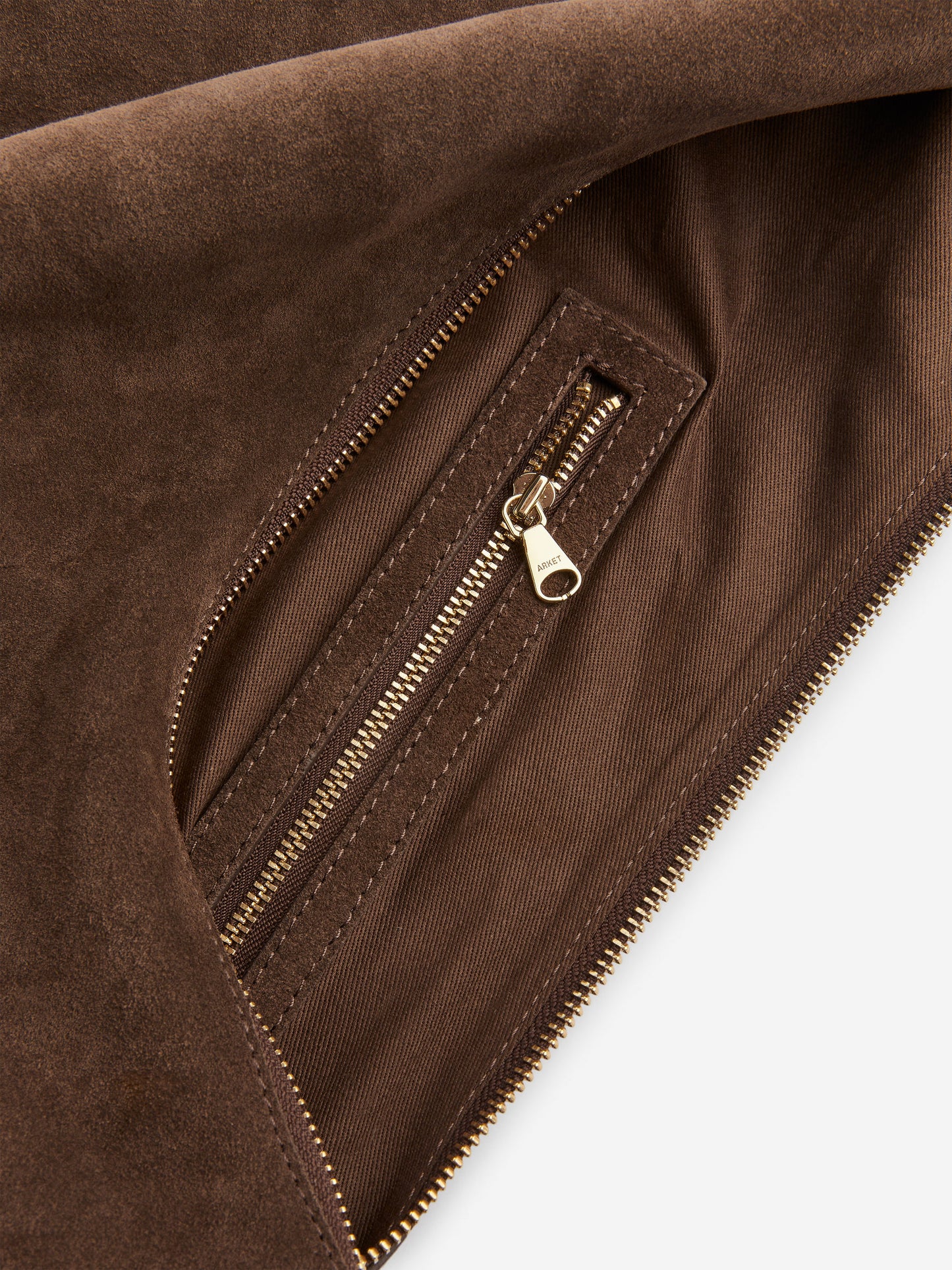 Curved Suede Bag