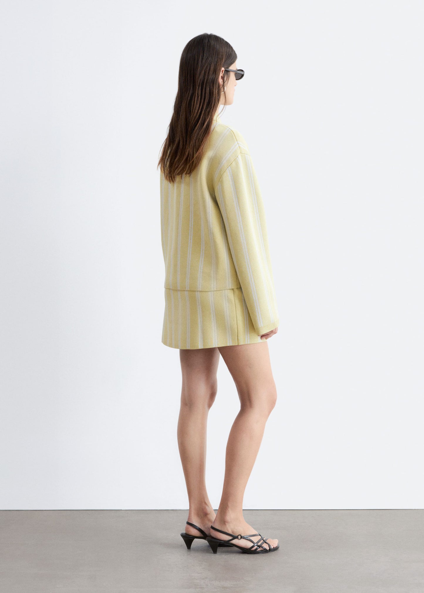 Oversized Polo-Knit Cardigan