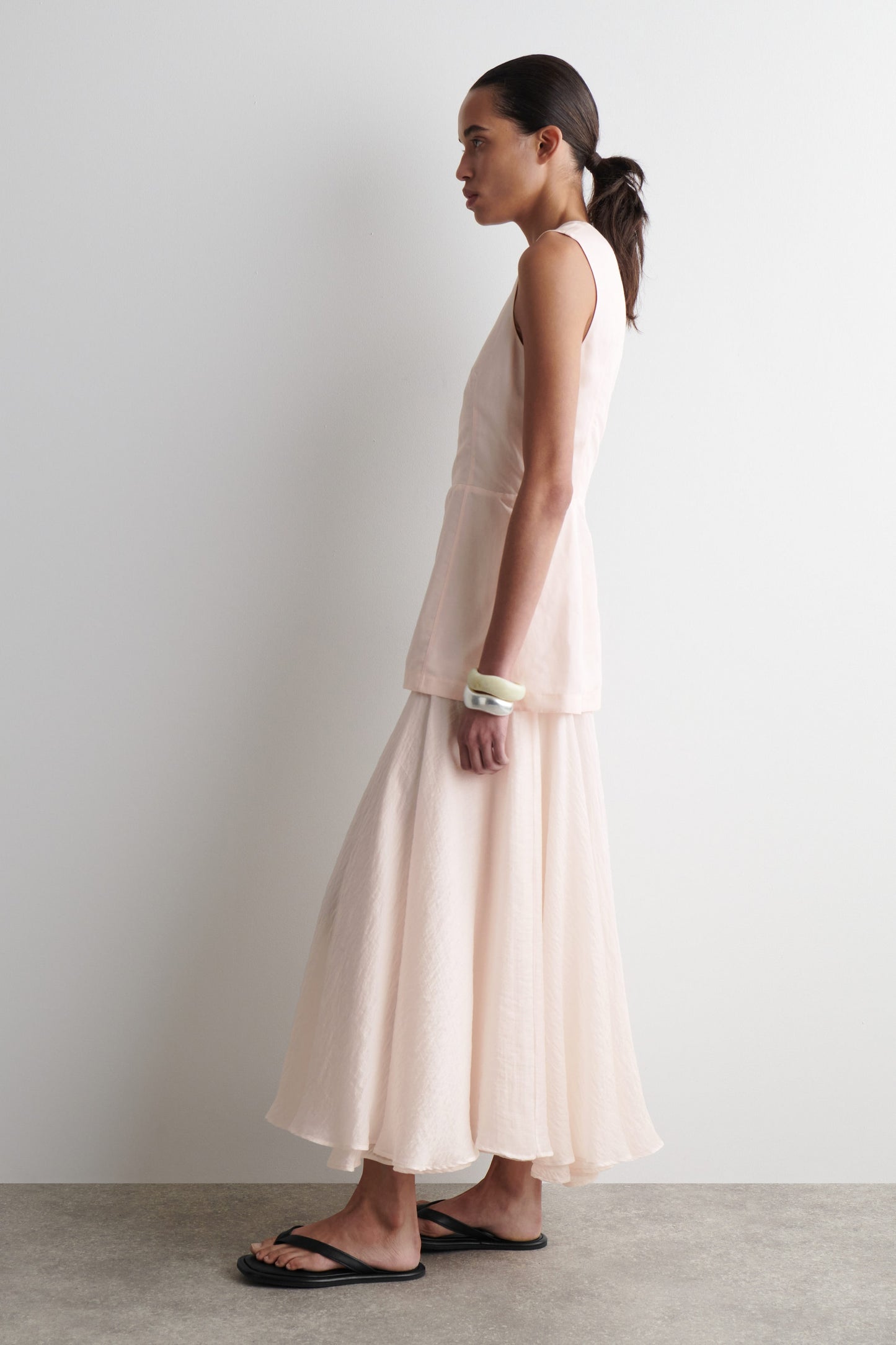 Layered Peplum Midi Dress