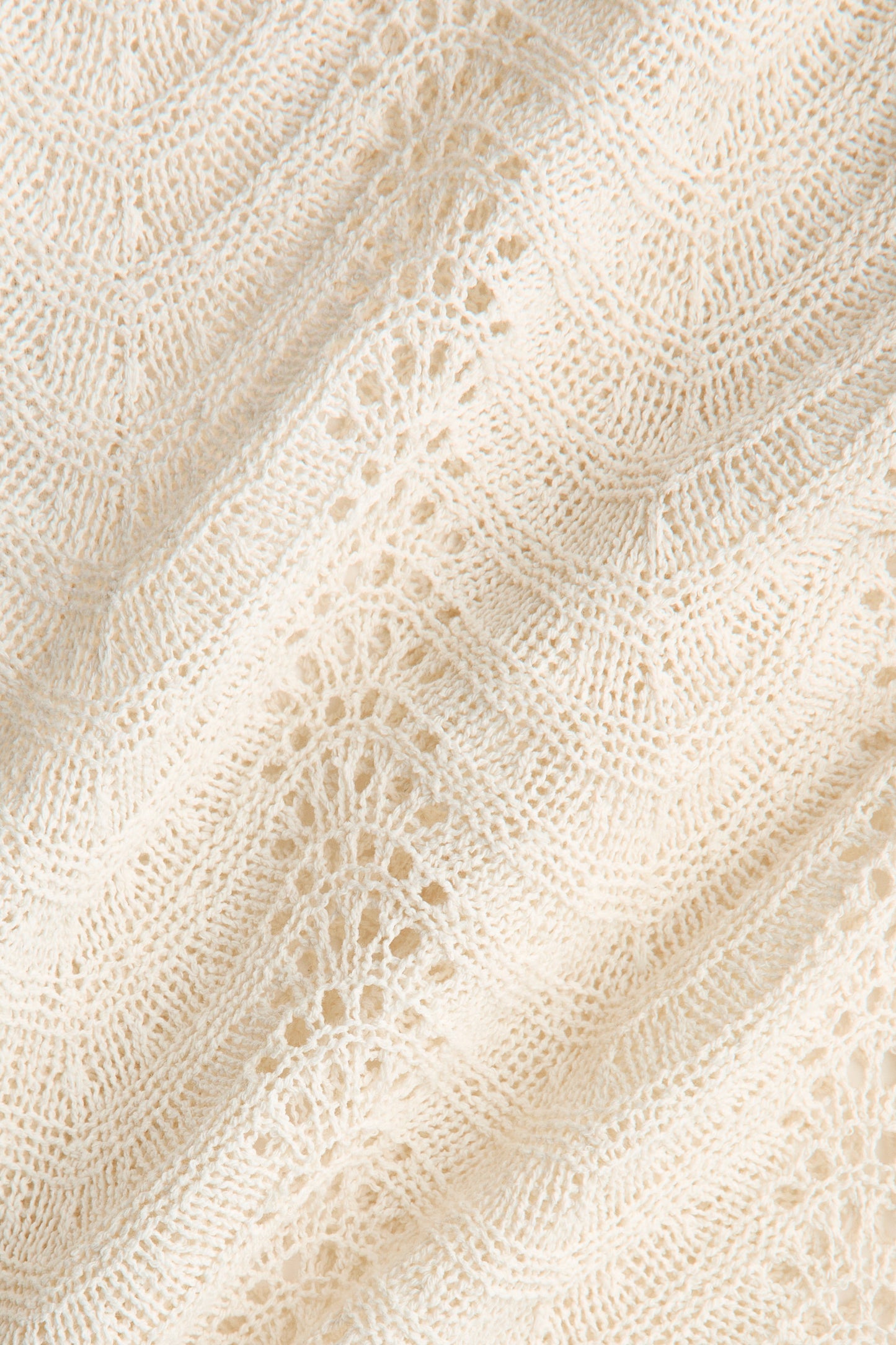 Women's Light beige Crochet-look polo shirt | H&M GB
