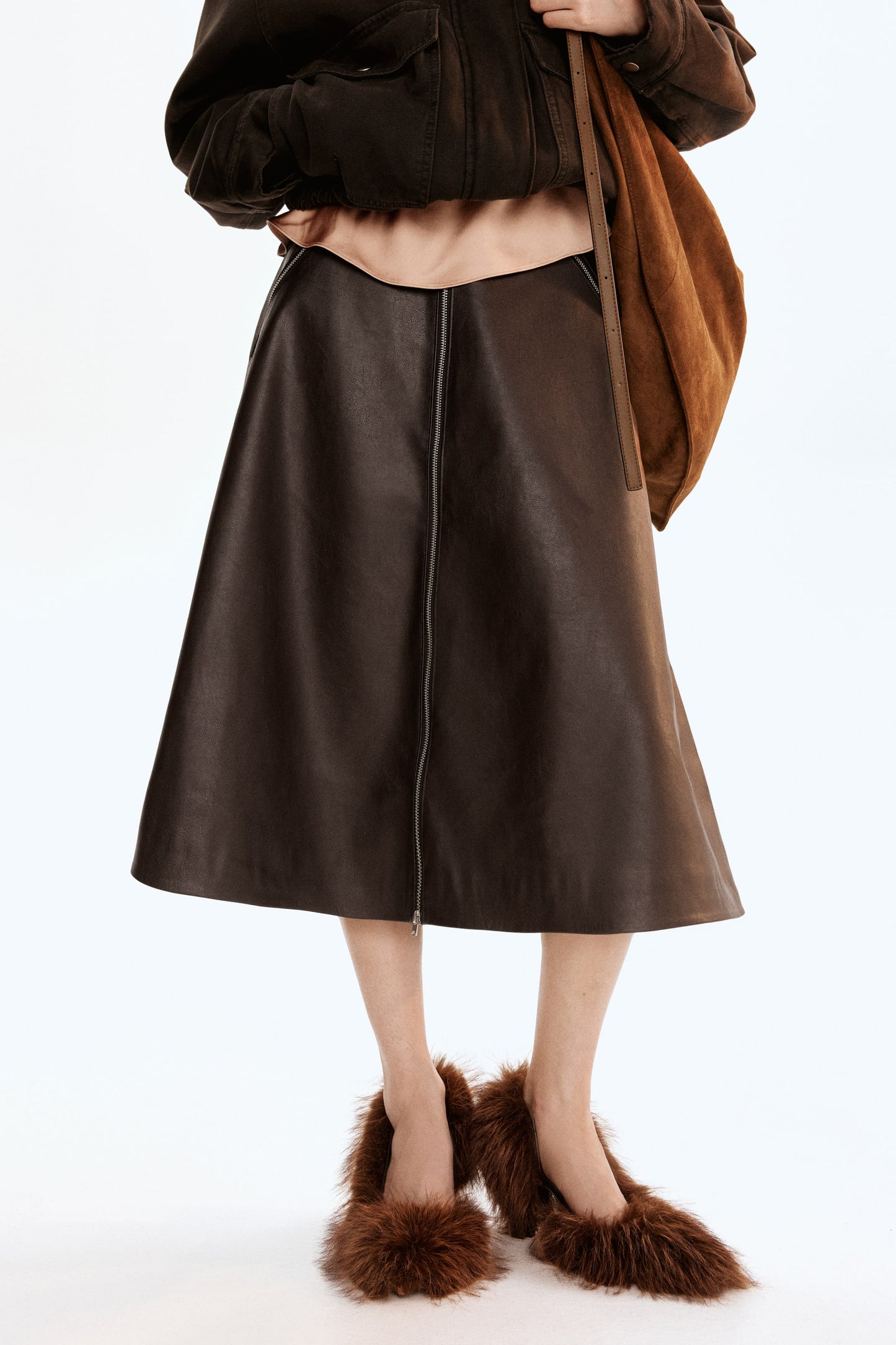 Coated A-line skirt
