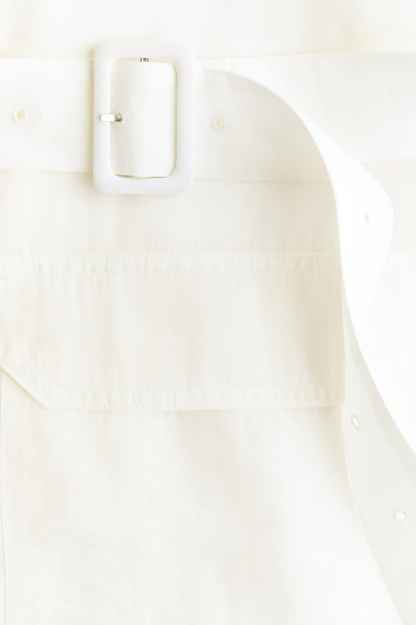 Women's White Belted cargo jacket