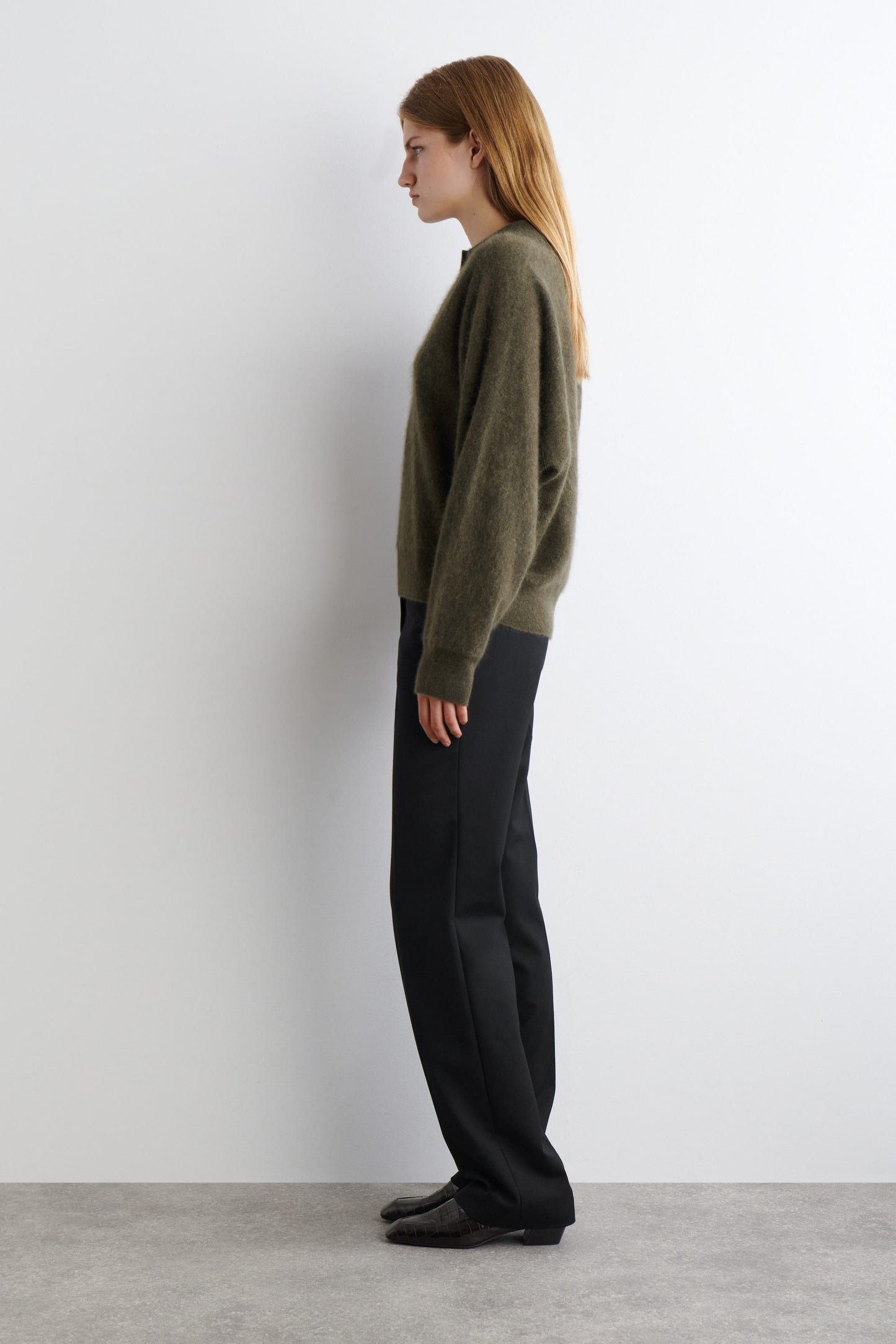 Brushed-Cashmere Polo Jumper