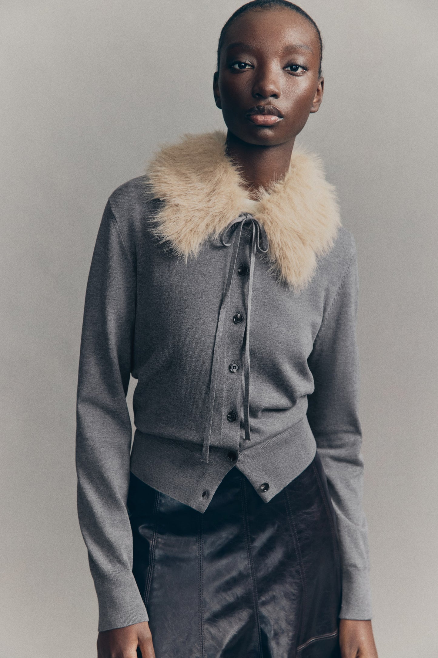 Collared cardigan