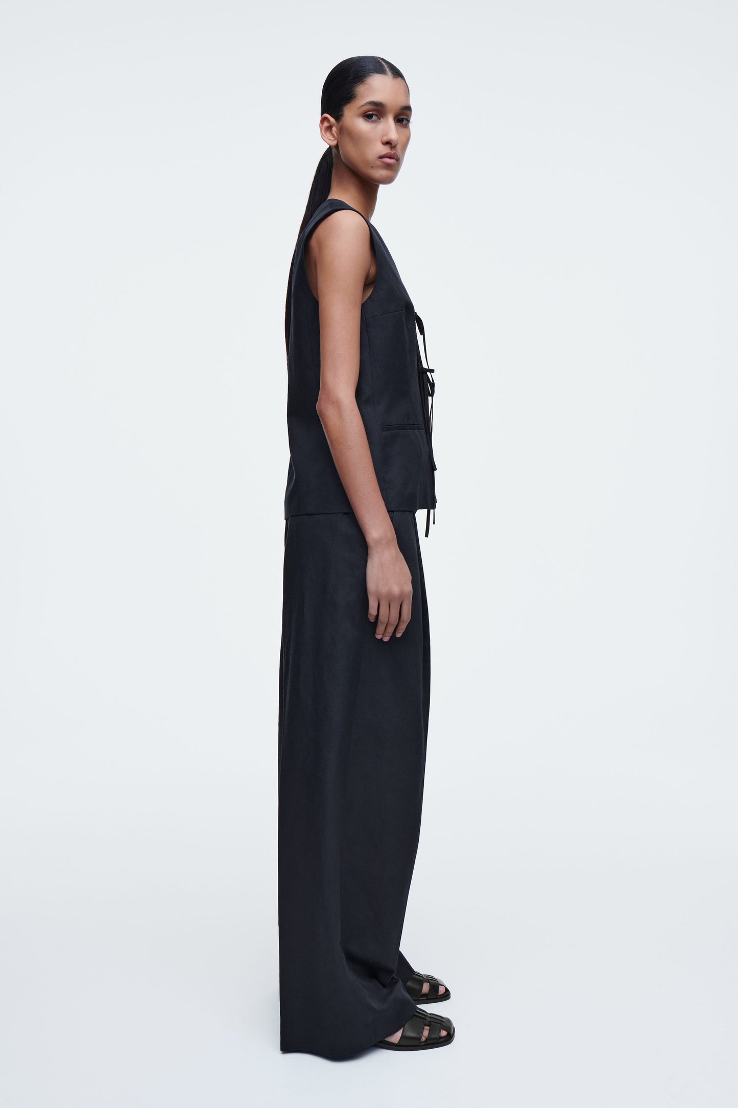Tie-front waistcoat