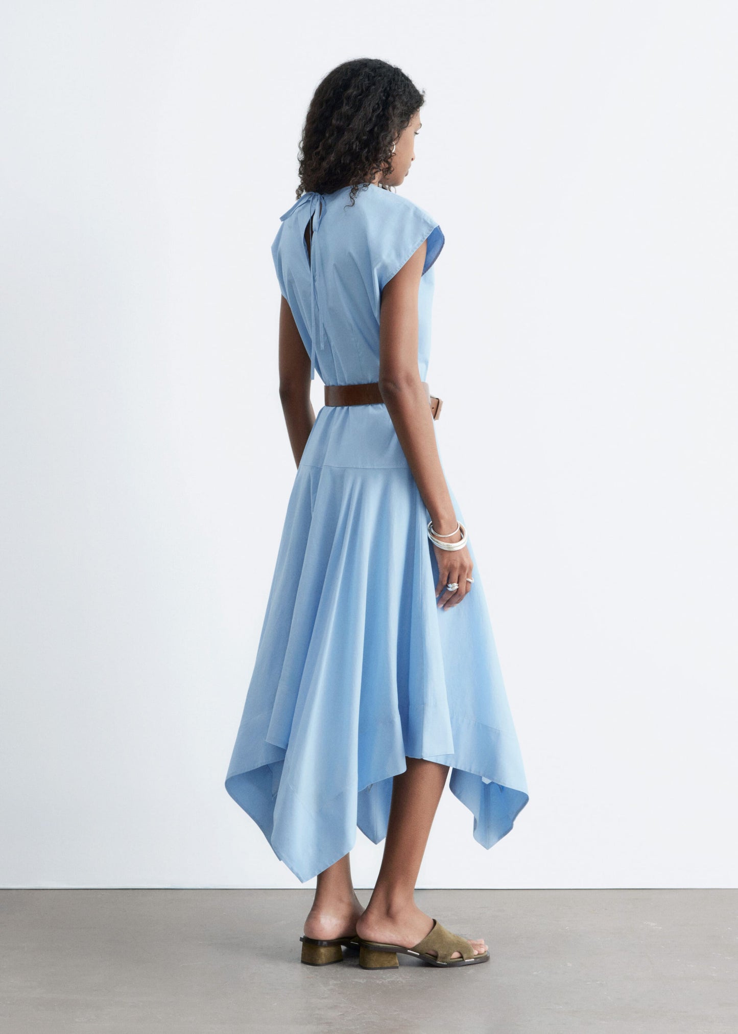 Cotton Poplin Midi Dress