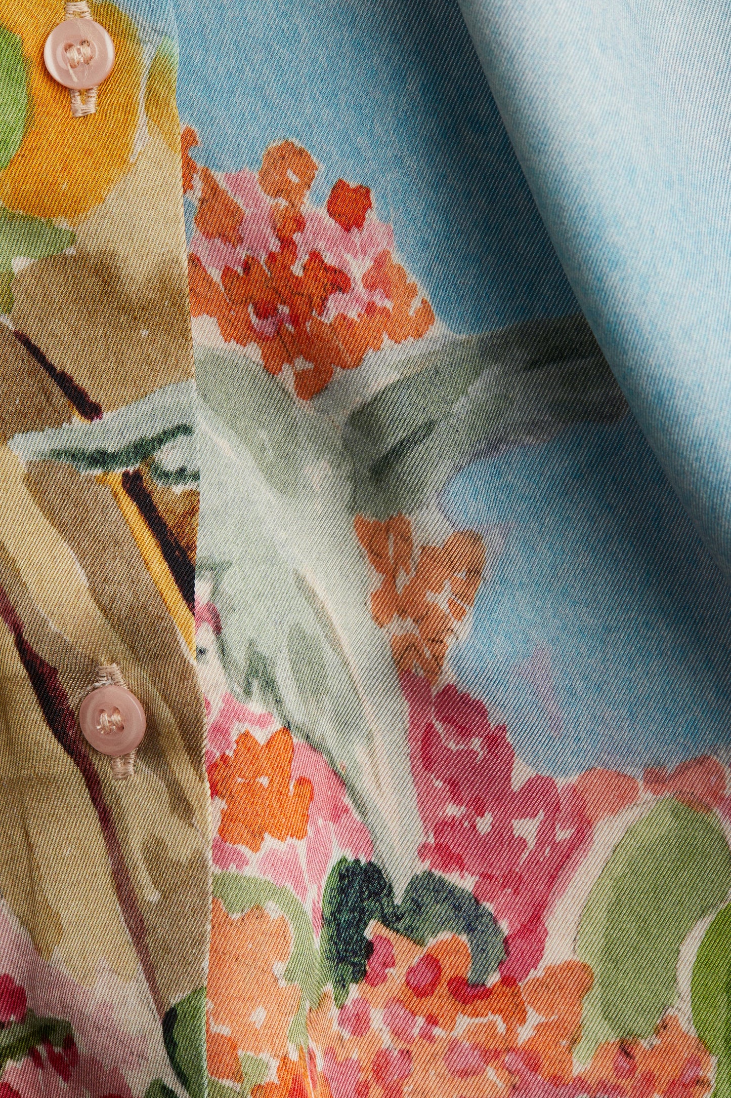 Oversized twill shirt