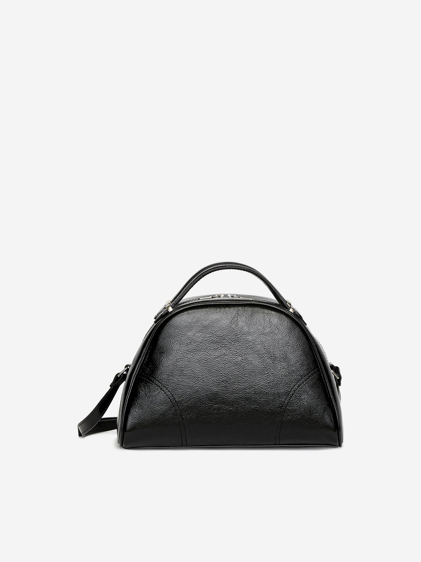 Lacquered Leather Crossbody Bag