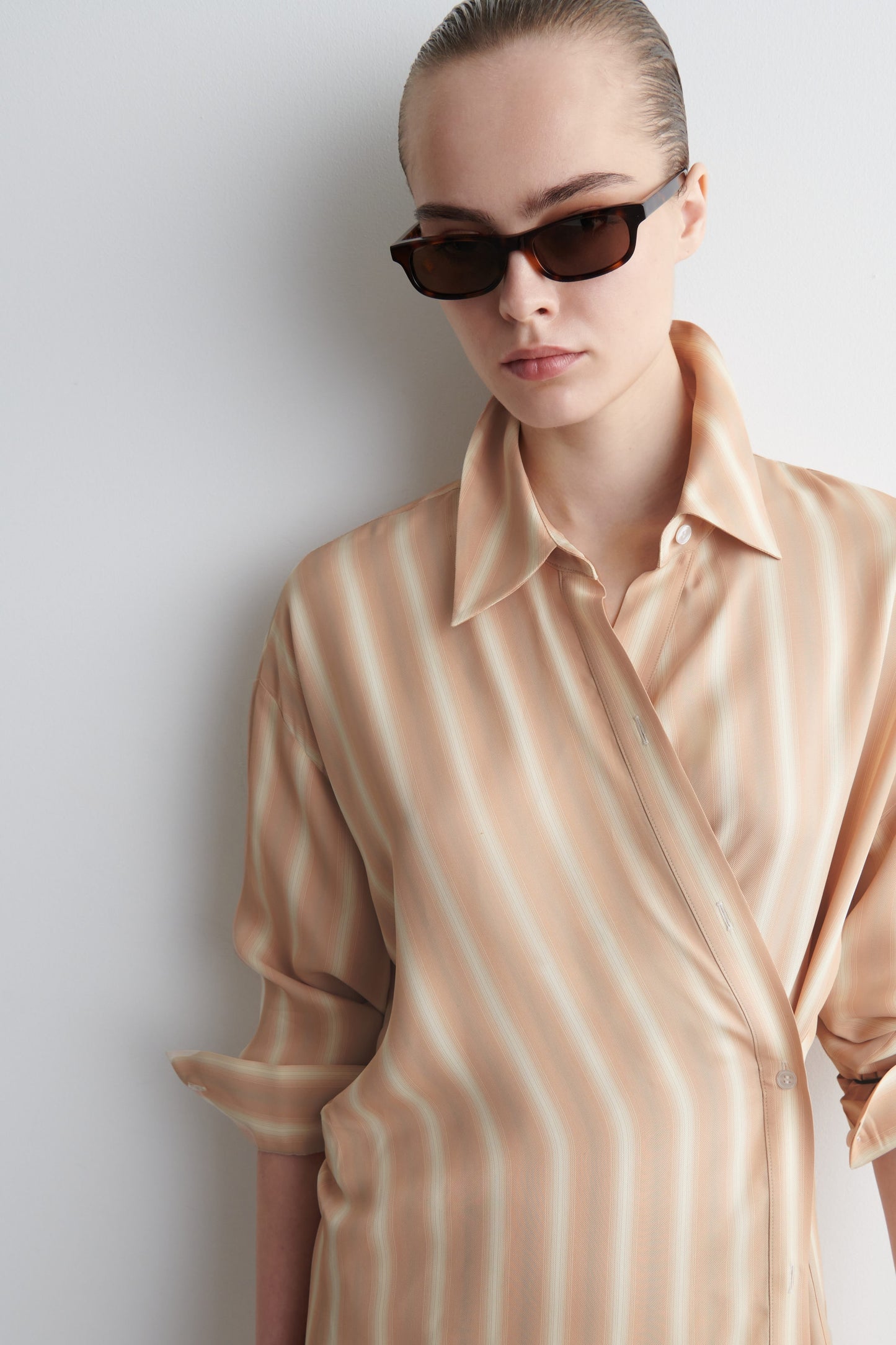 Wrap Midi Shirt Dress