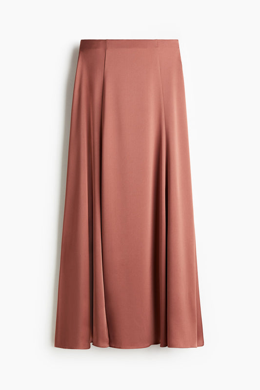 Satin maxi skirt