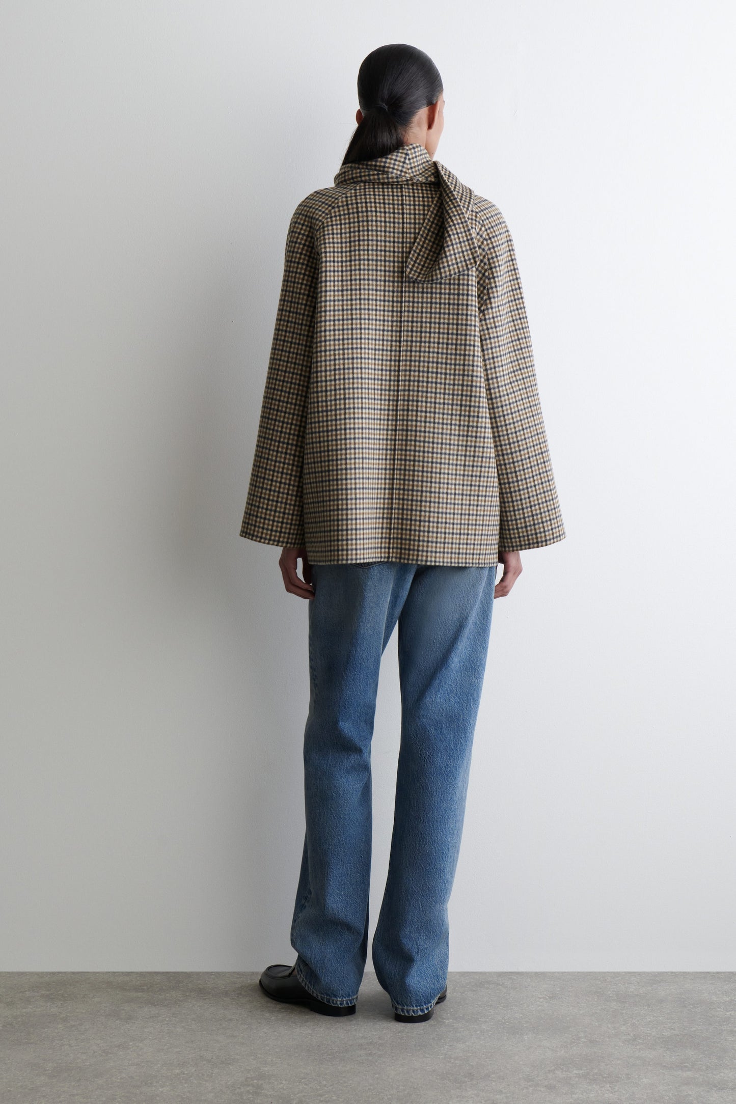 Double-Faced Wool Scarf Jacket