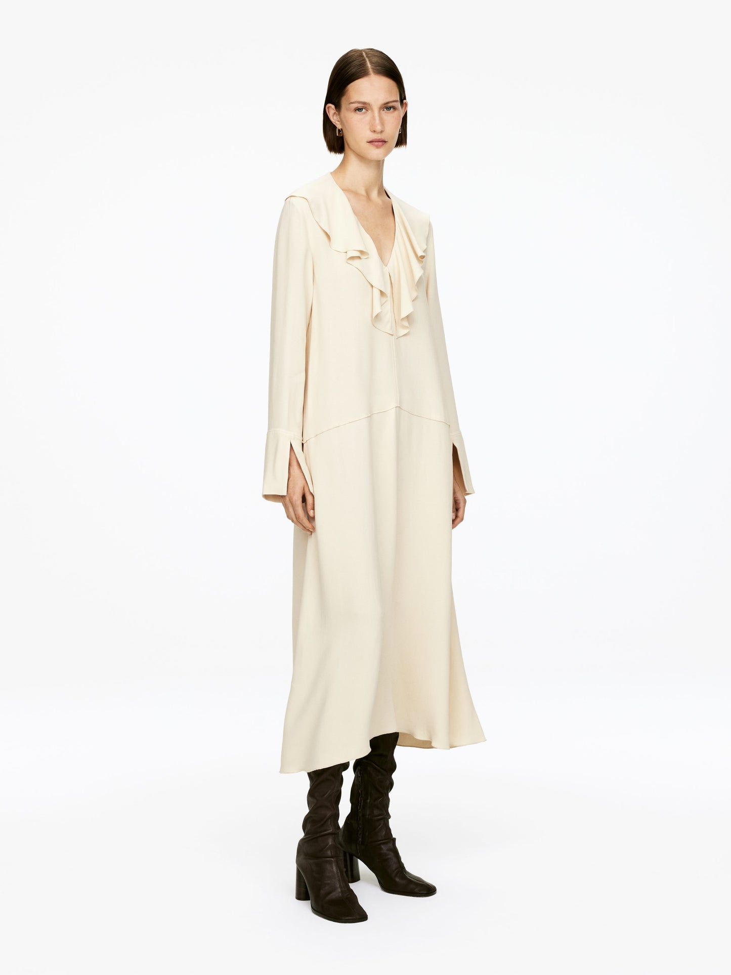 Frill-Neck Dress