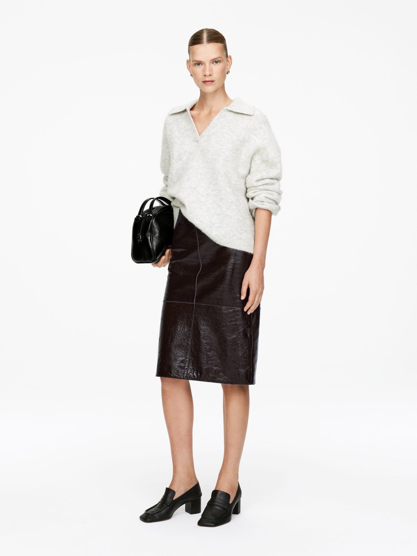 Heeled Leather Loafers