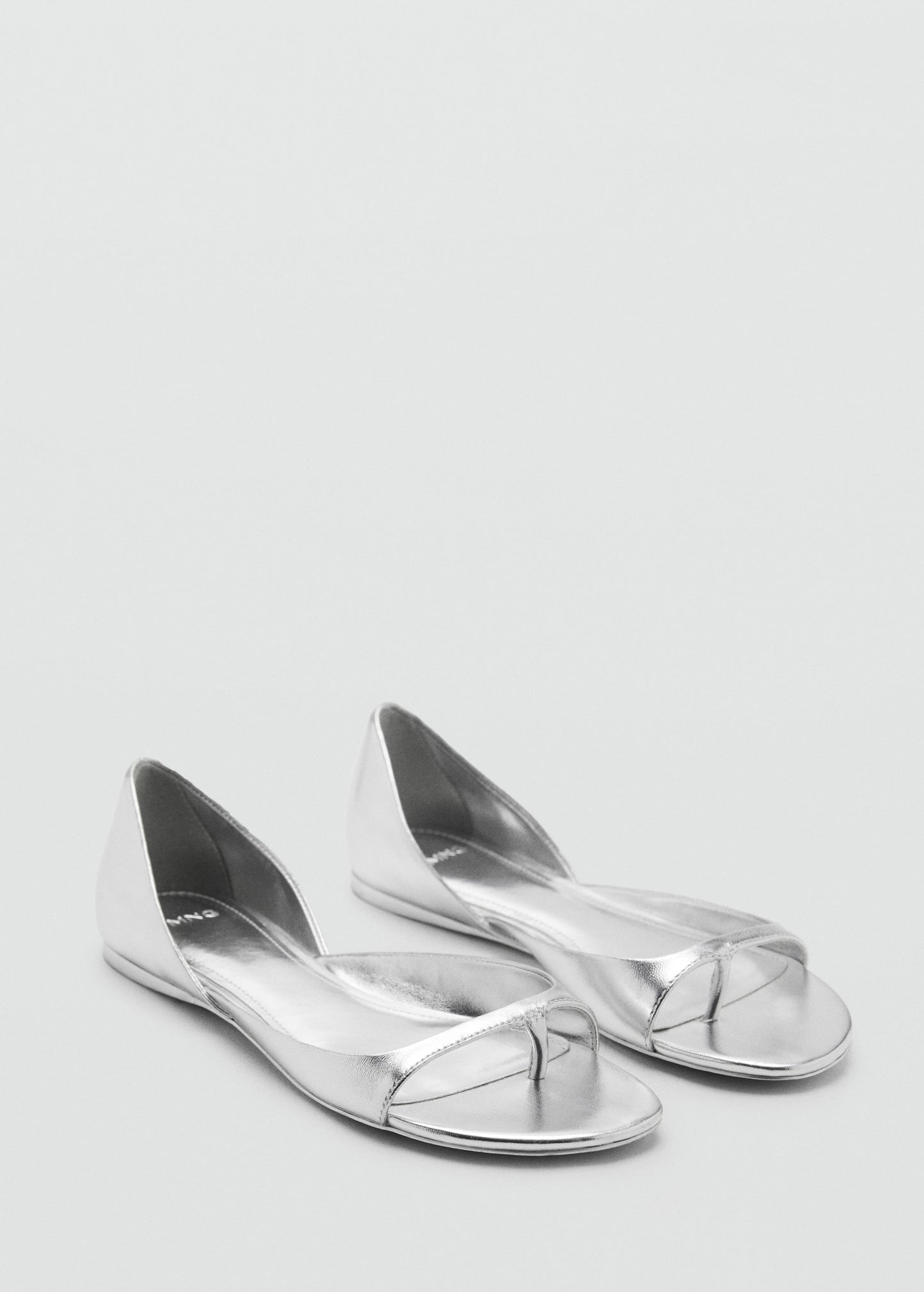 Metallic leather sandals